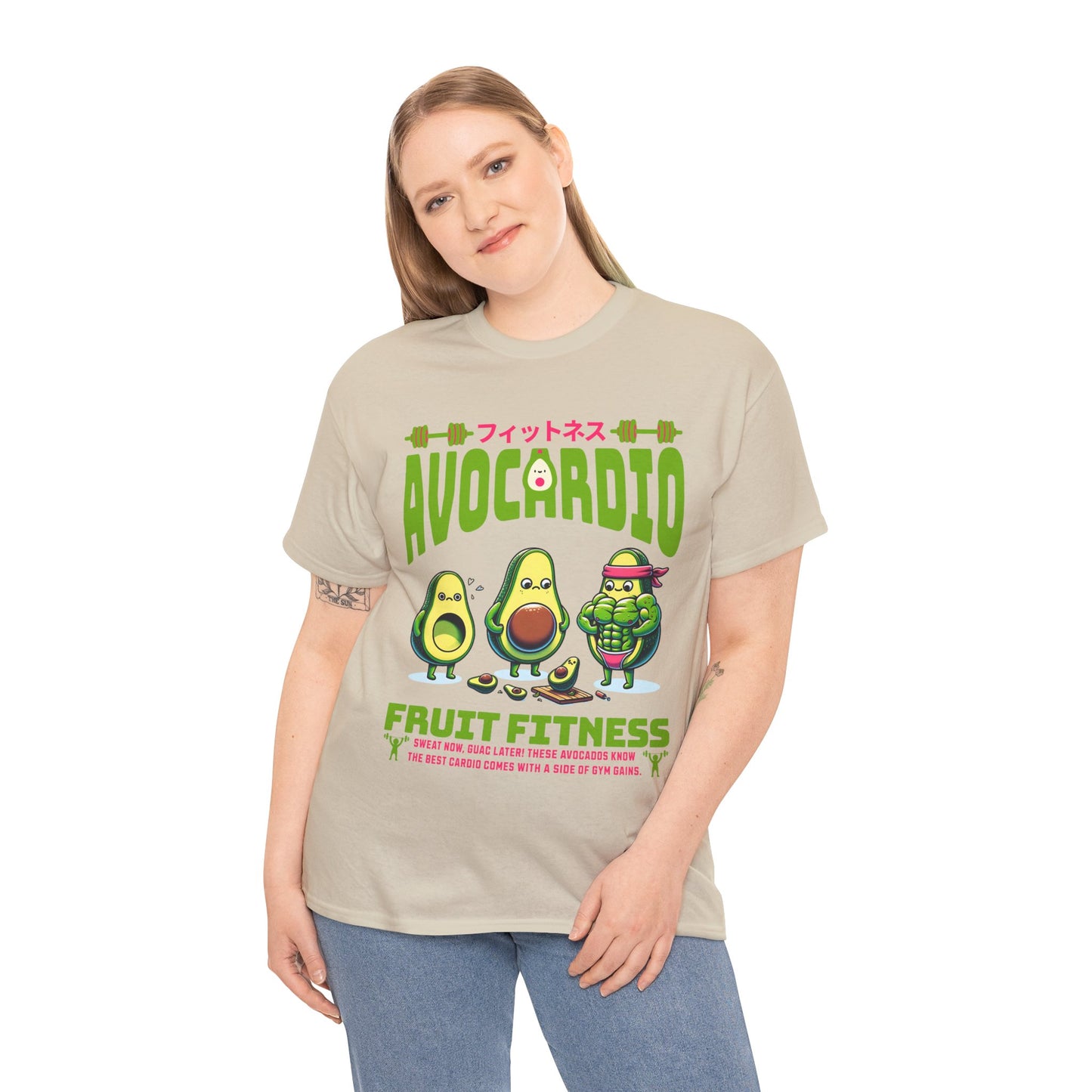 Avocardio Active Gym Shirt Avocado Fitness Graphic Tee