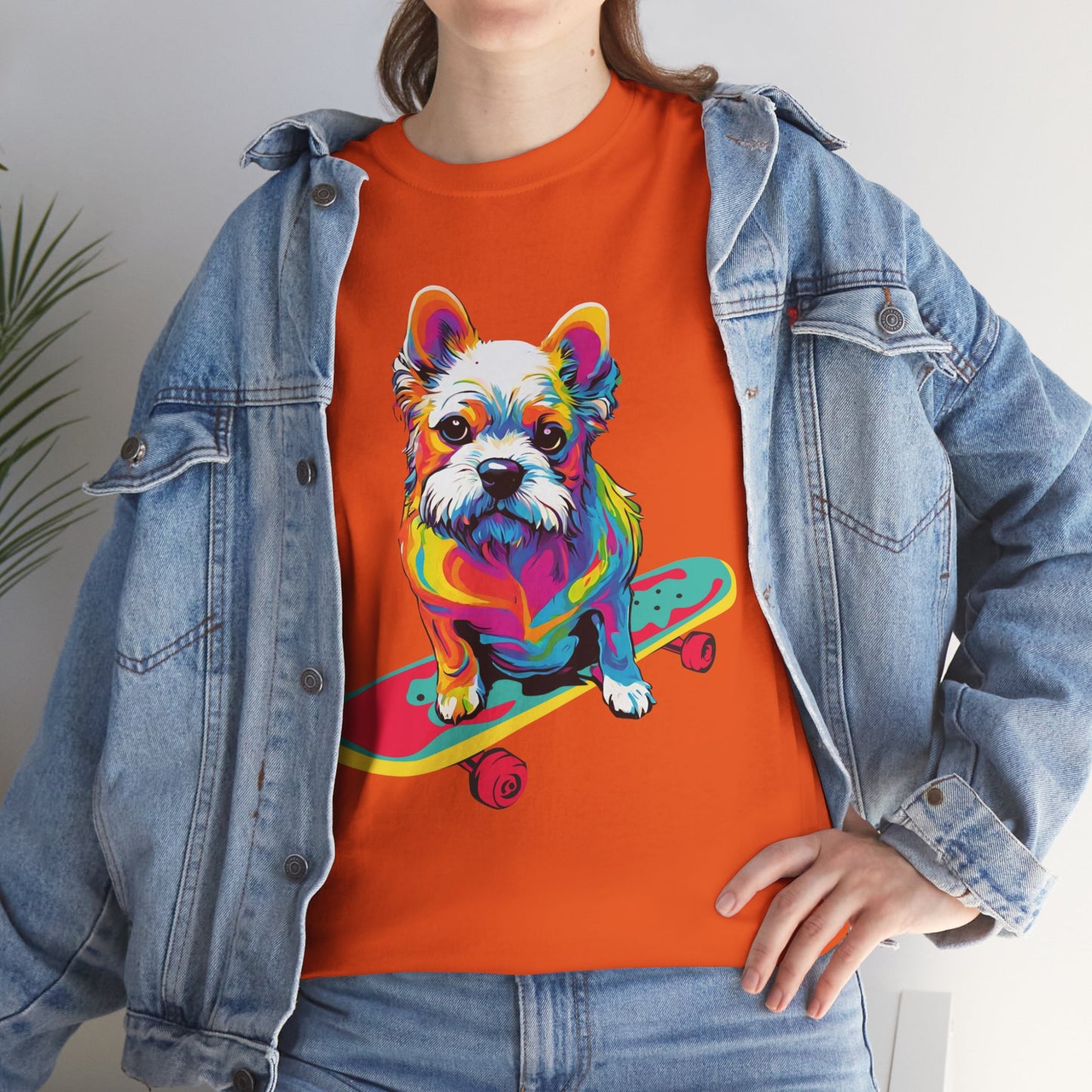 Pop Art Skateboarding Dog Flashlander Gym Shirt