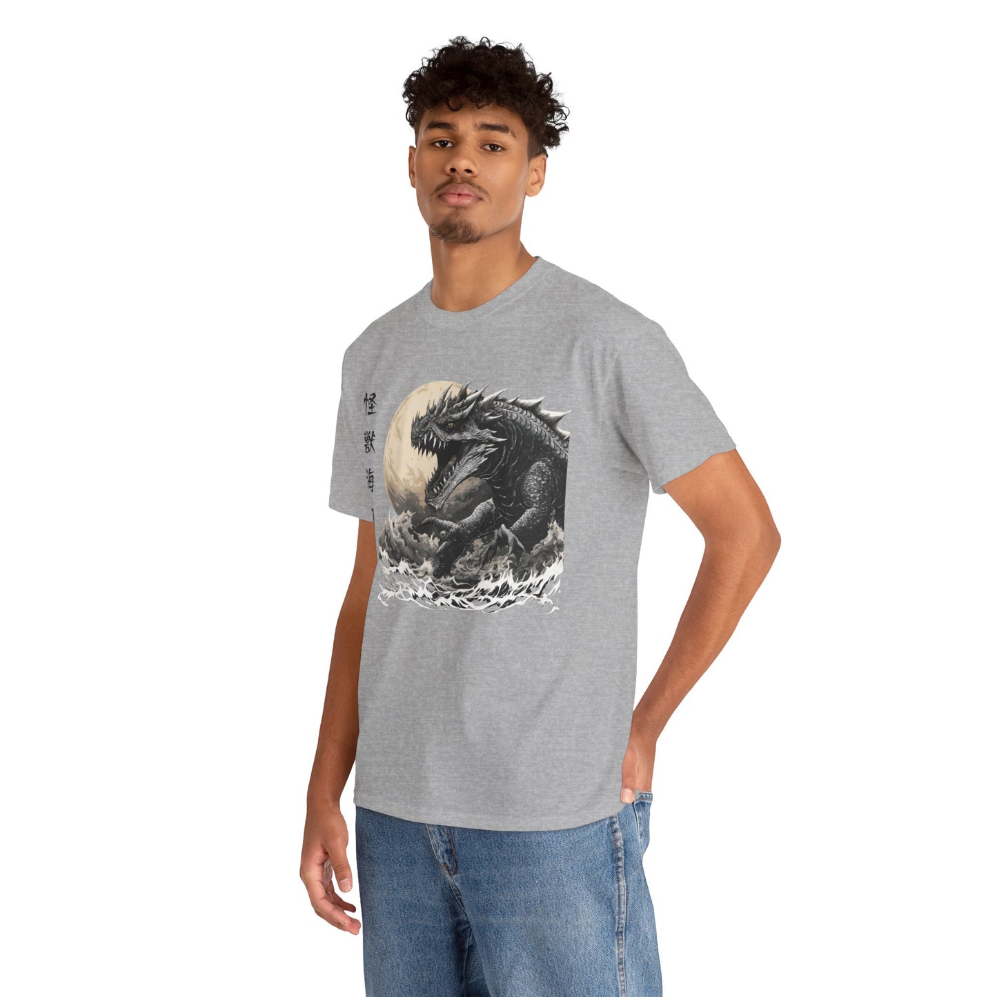 T-shirt de sport Flashlander, le monstre marin Kraken émerge, menace au clair de lune