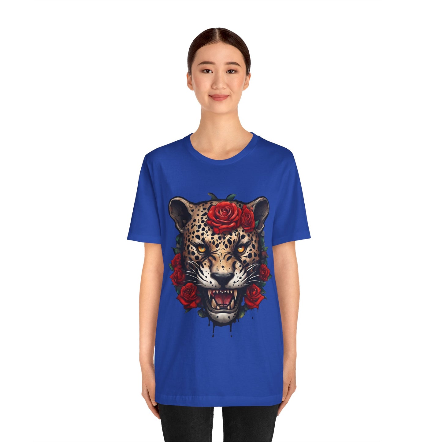 Jaguar Flames and Roses Graphic Tee Flashlander