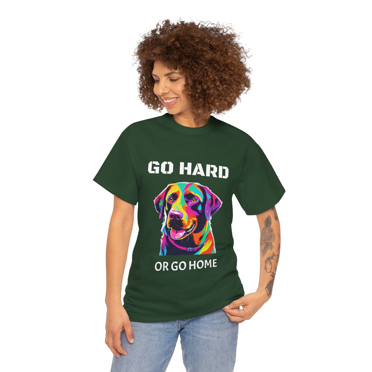 Labrador Retriever Dog Pop Art  - Go Hard Or Go Home Flashlander Gym Shirt