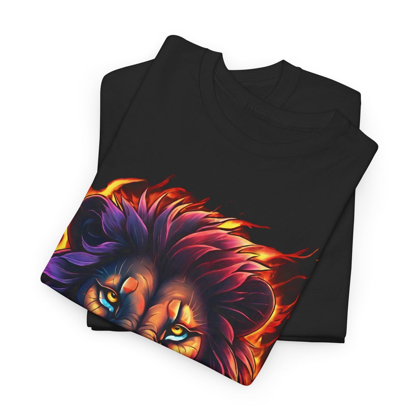 Lion Flames and Roses T-Shirt Flashlander