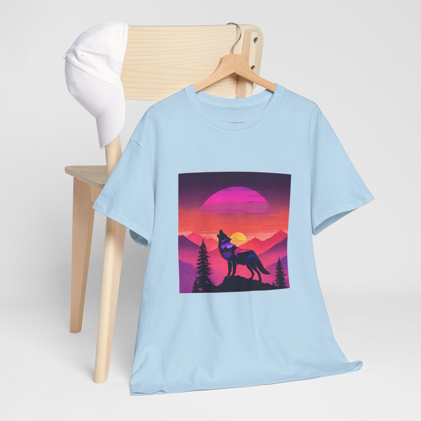 Wolf Majestic Sunset Gaphic Tee Flashlander