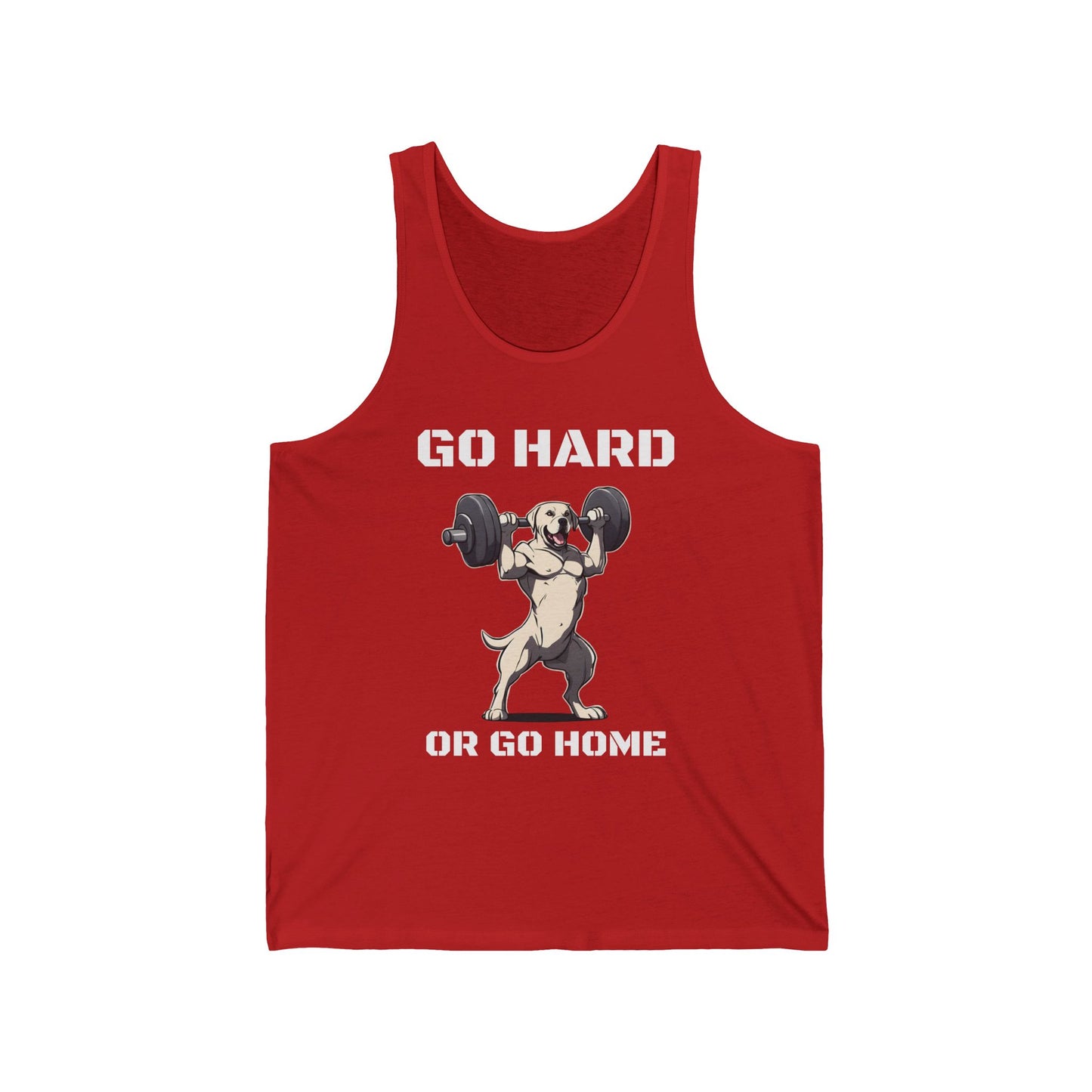 Muscular Labrador Retriever Dog Bodybuilding Gym Cotton Unisex Jersey Tank