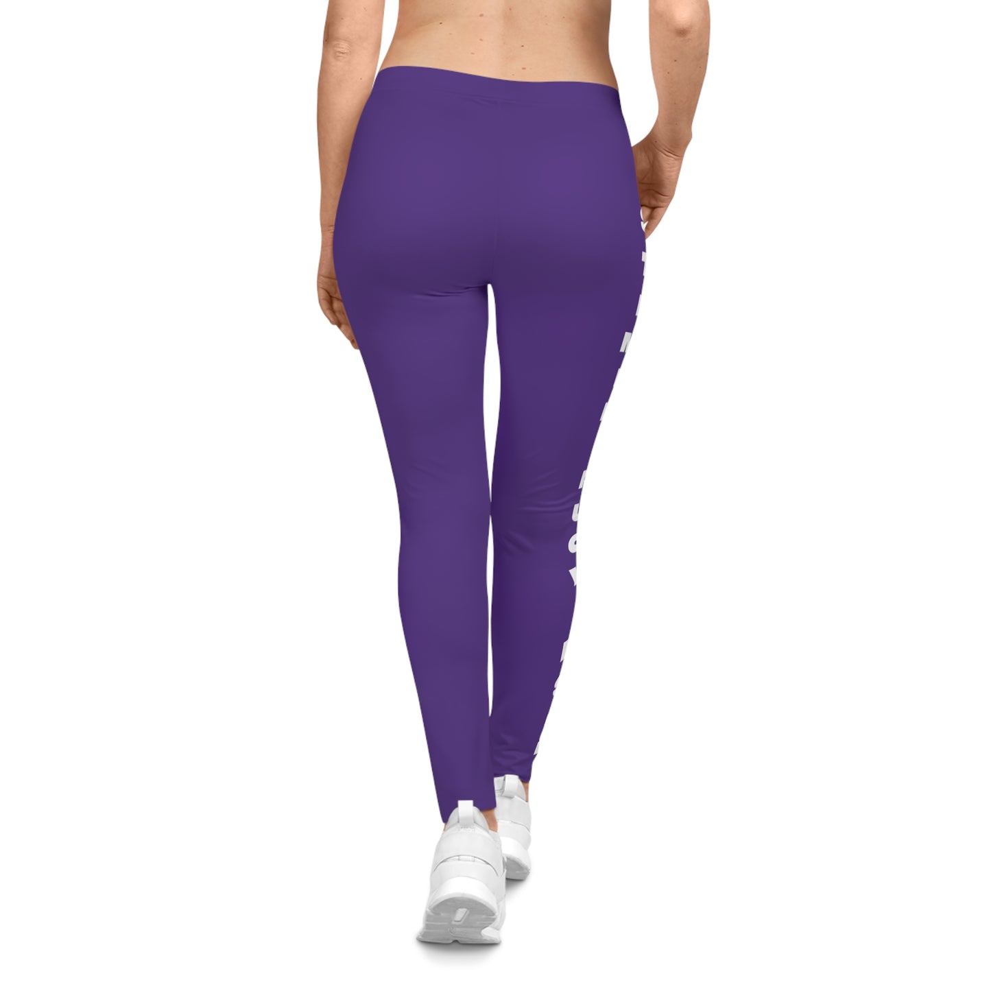 Flashlander Sportswear Evolution Women's Casual Leggings Purple (AOP) Featuring Custom Motivational Quote