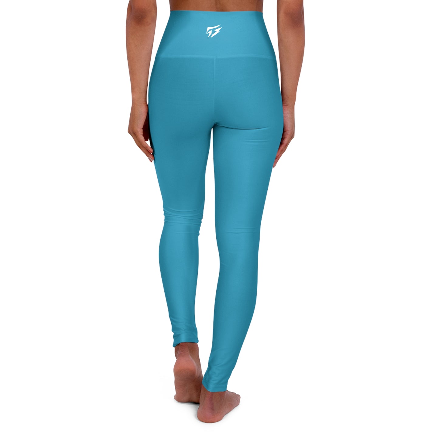 Flashlander Sportswear Zen High Waisted Yoga Leggings Turquoise (AOP) B