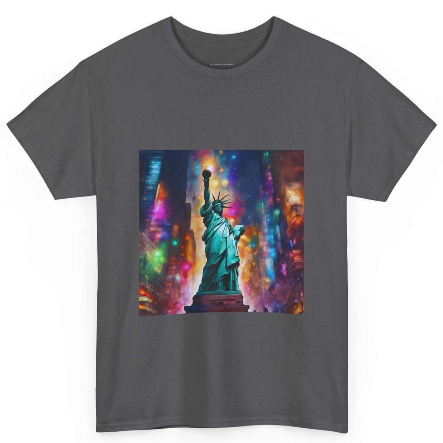 The Statue of Liberty in the Heart of New York Graphic Tee Flashlander