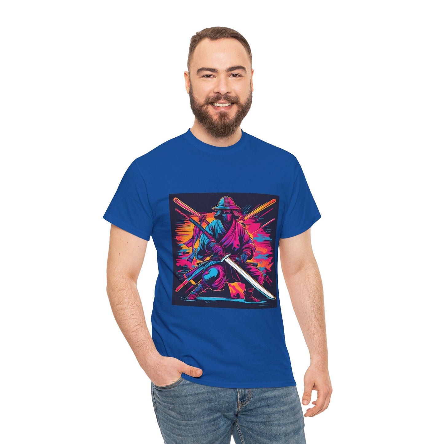 Samurai Warrior Sunset - Flashlander Gym Shirt