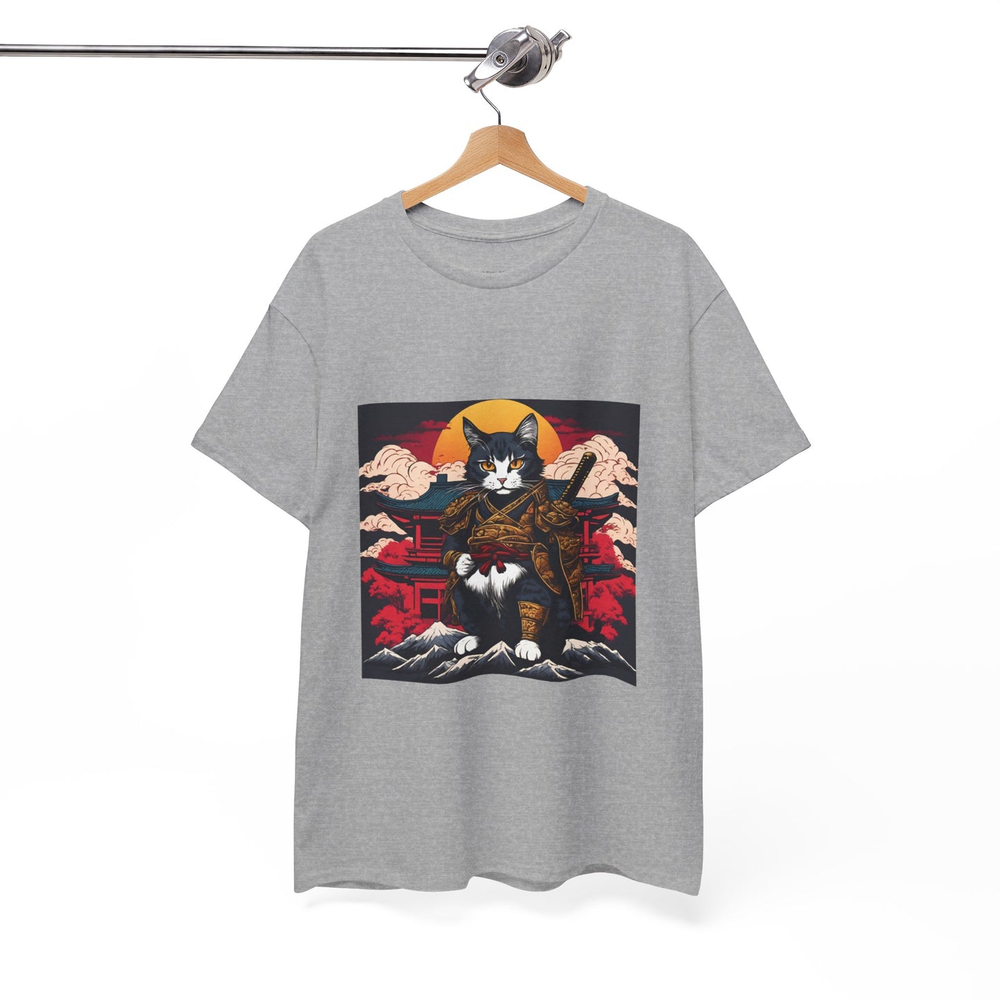 Samurai Cat Cartoon Anime - Flashlander Gym Shirt