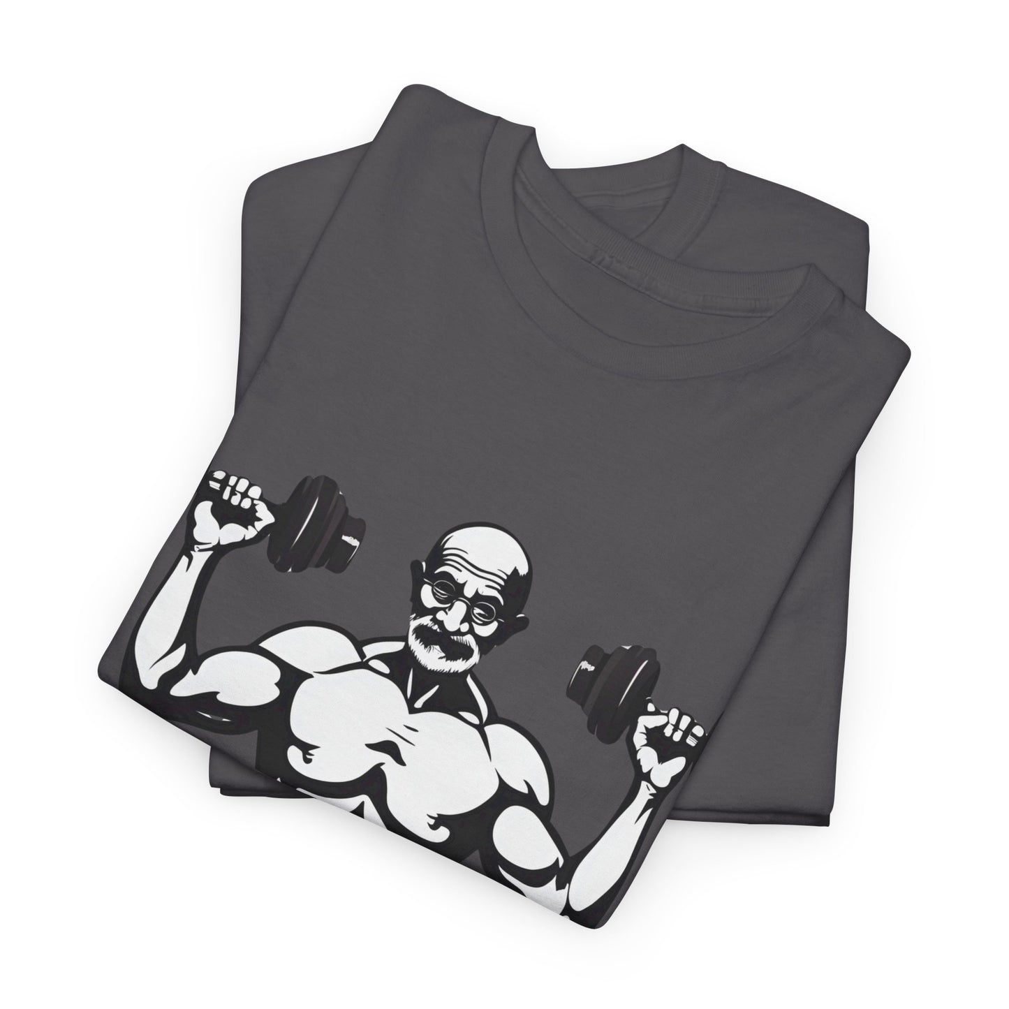 Gandhi Bodybuilder Gym Shirt - Flashlander Live as if you were to die tomorrow, learn as if you were to live forever quote Graphic Tee