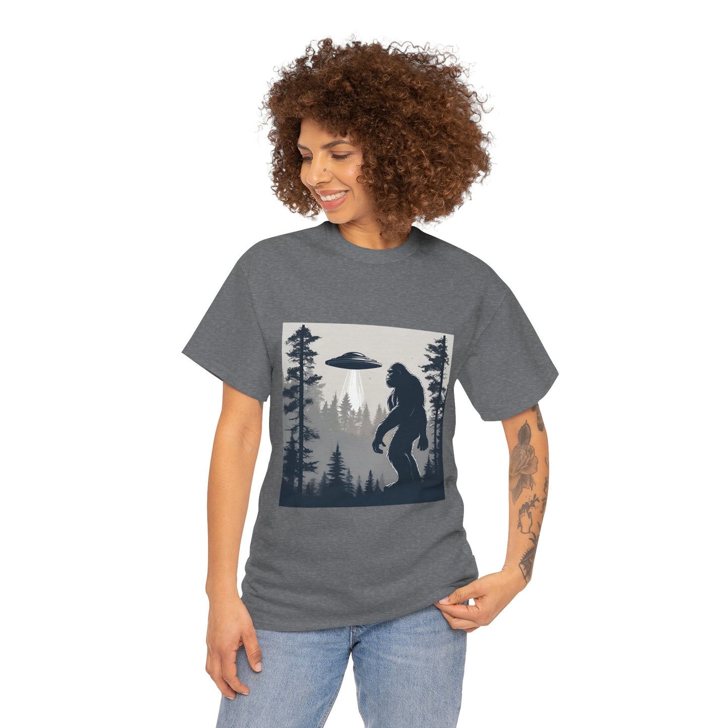 Sasquatch rencontre Bigfoot et OVNI - T-shirt de sport Flashlander