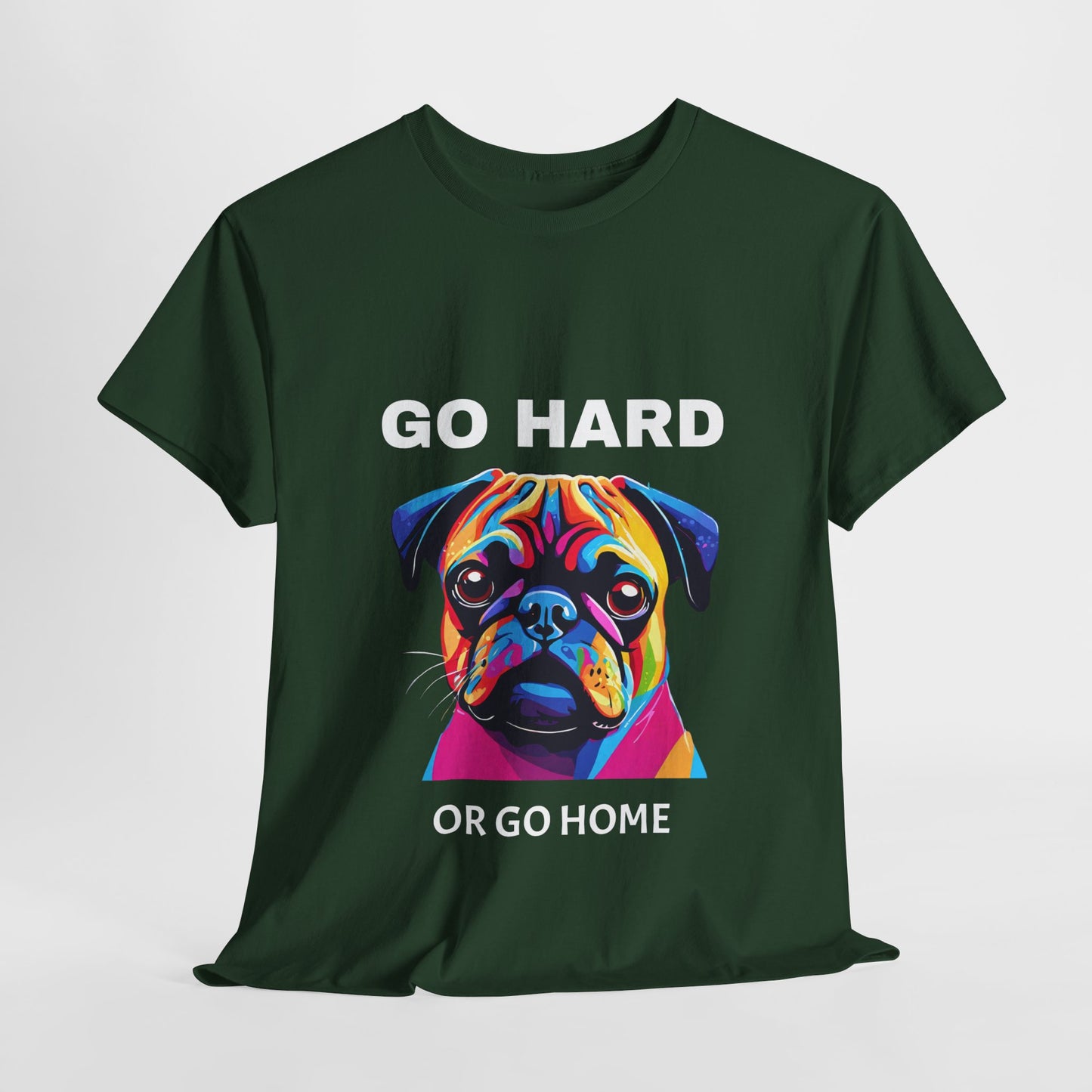 Pug Dog Pop Art  - Go Hard Or Go Home Flashlander Gym Shirt