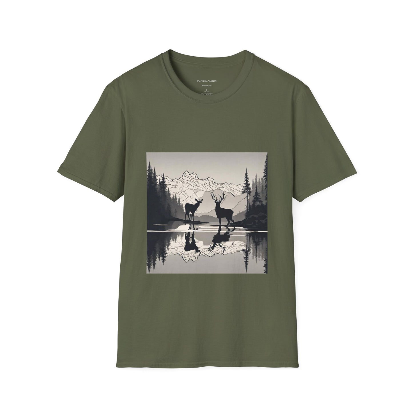 Wilderness Serenity Majestic Mountain Scenery Flashlander Gym Shirt