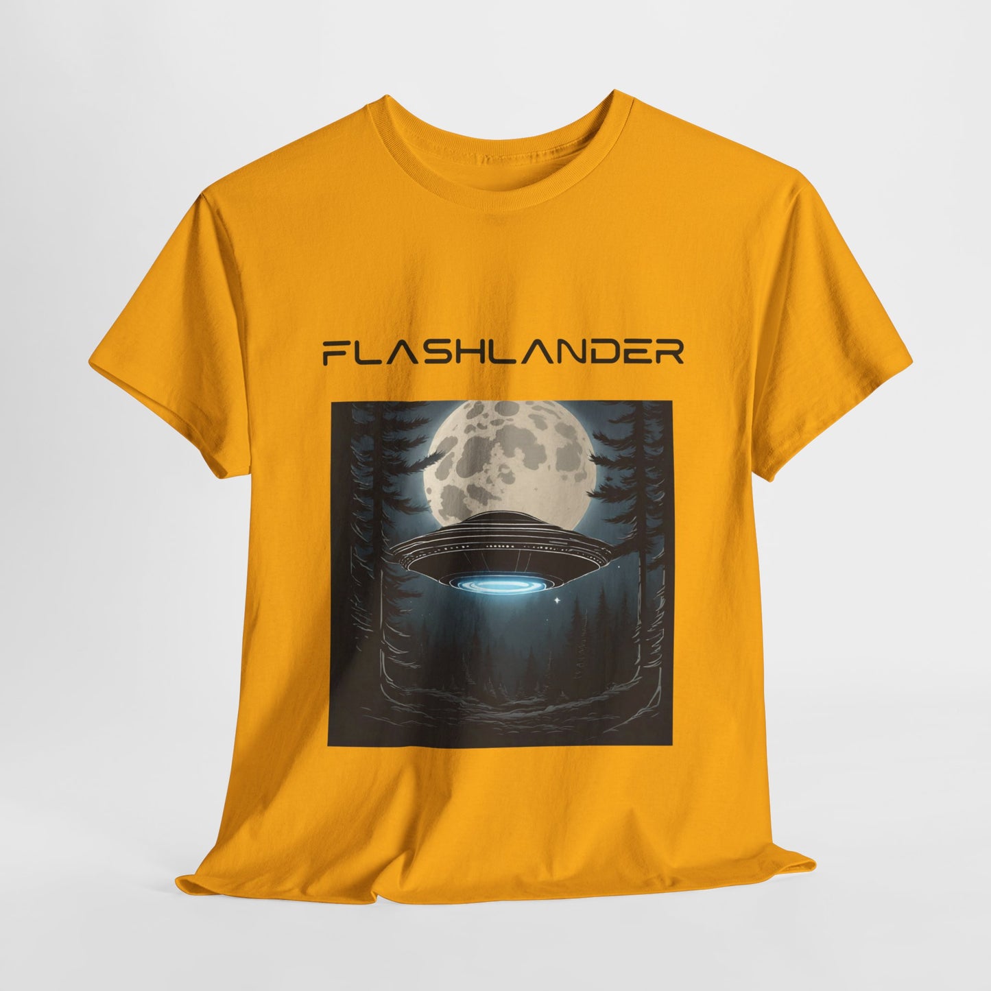 UFO Soaring Low in the Forest Tee Flashlander Gym Shirt