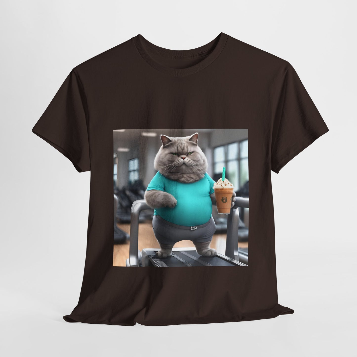 Funny Fat Cat On The Treadmill - Flashlander Gym Shirt