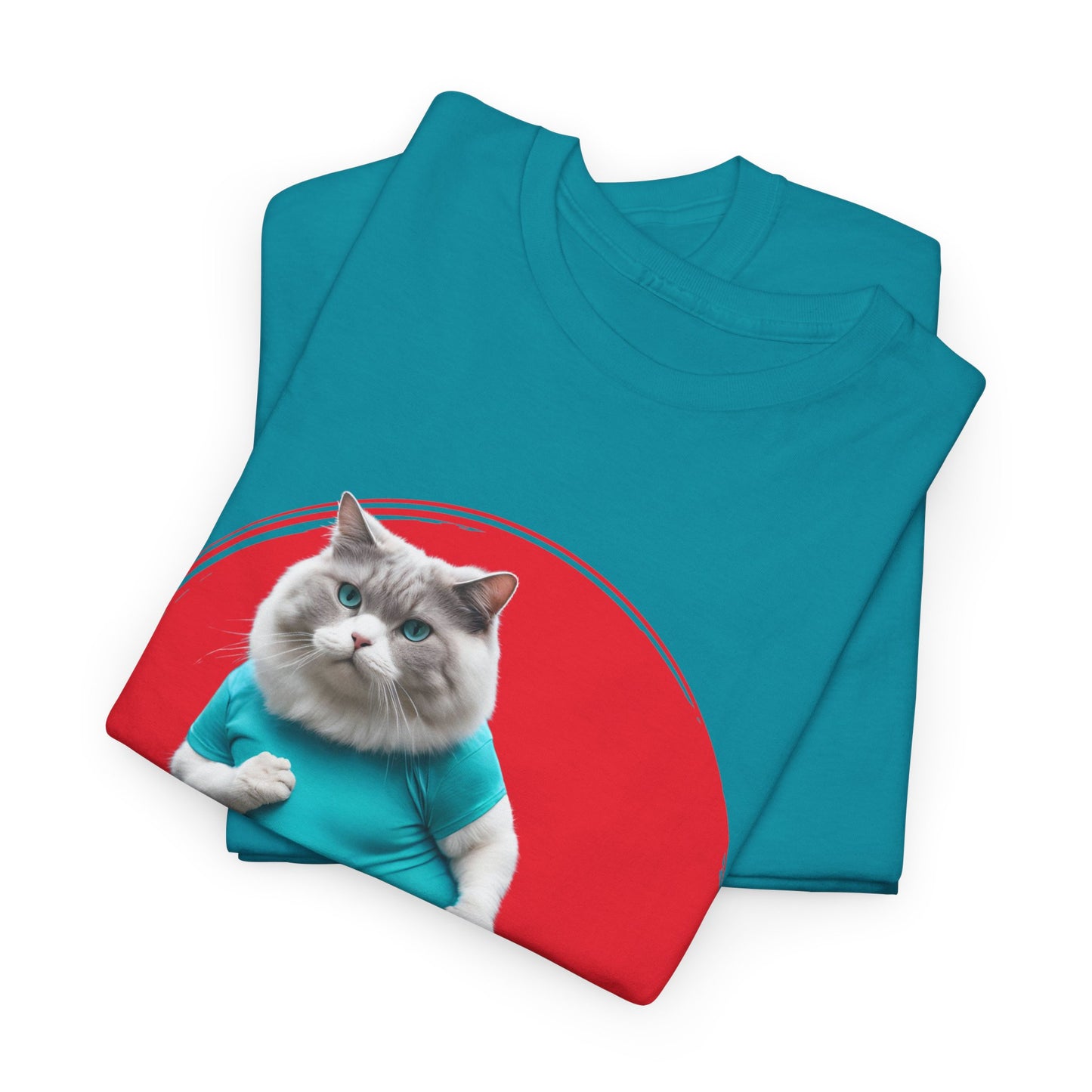 Camiseta de gimnasio Flashlander con divertido gato gordo de karate