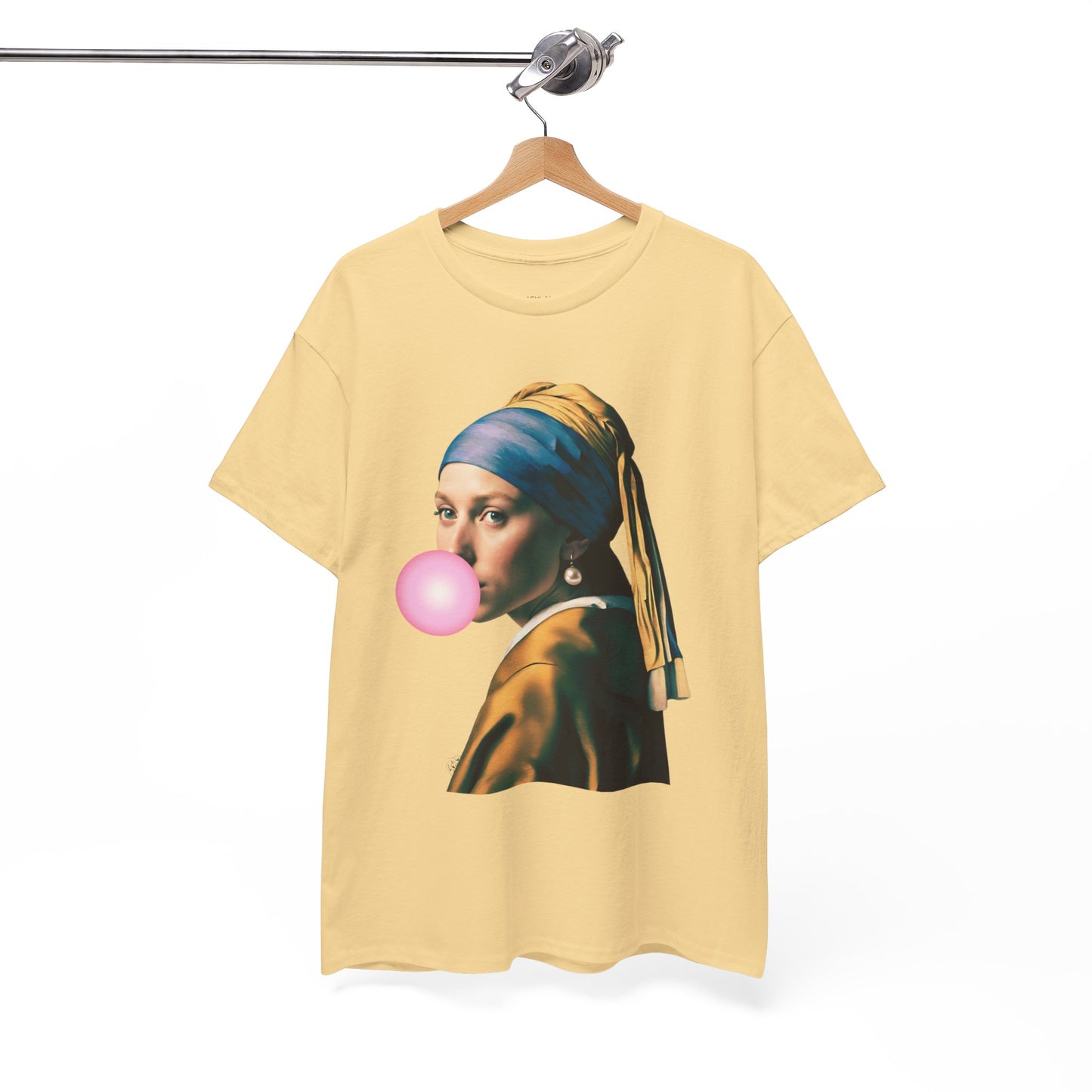 Bubble Gum Girl with a Pearl Earring Johannes Vermeer - Flashlander Gym Shirt