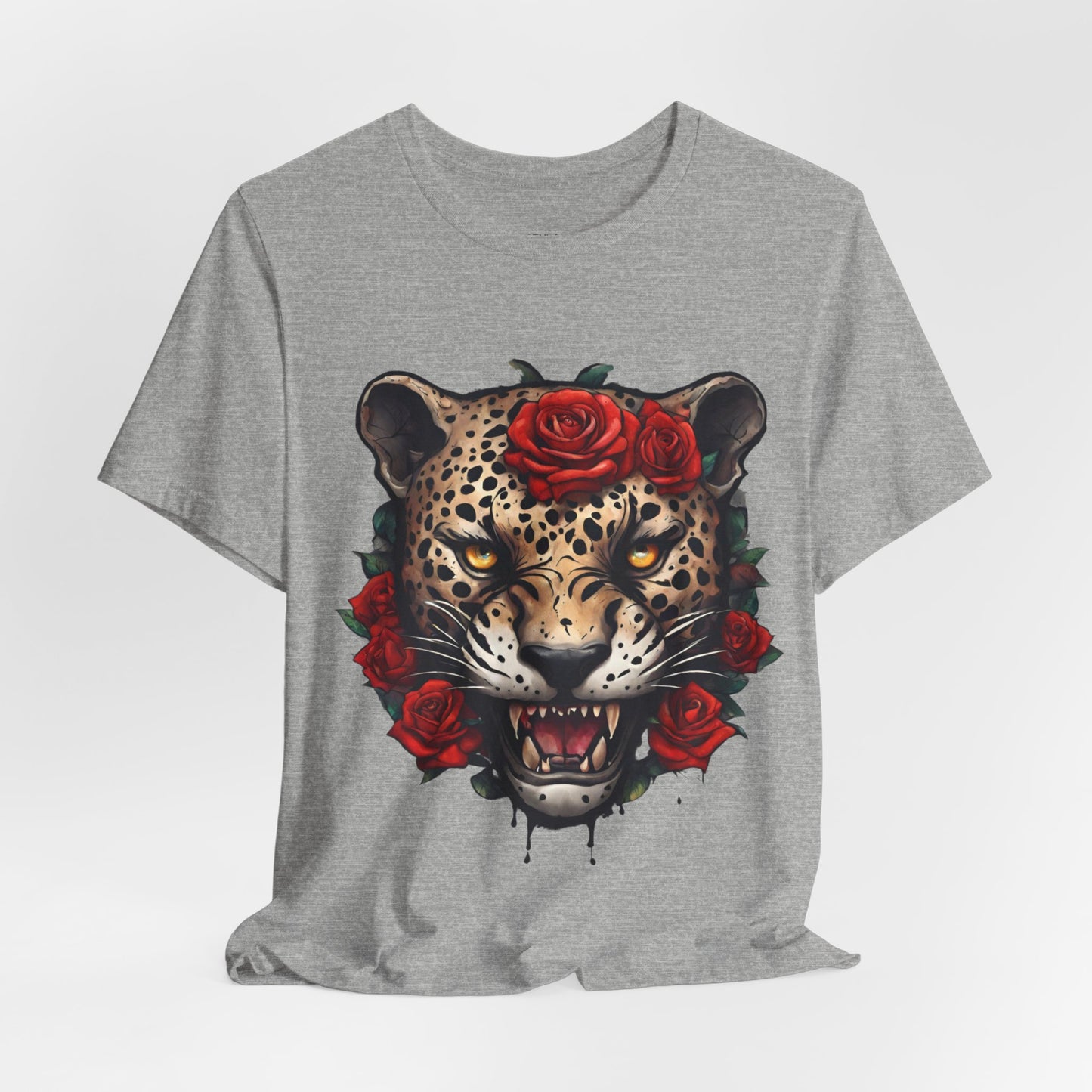 Jaguar Flames and Roses Graphic Tee Flashlander