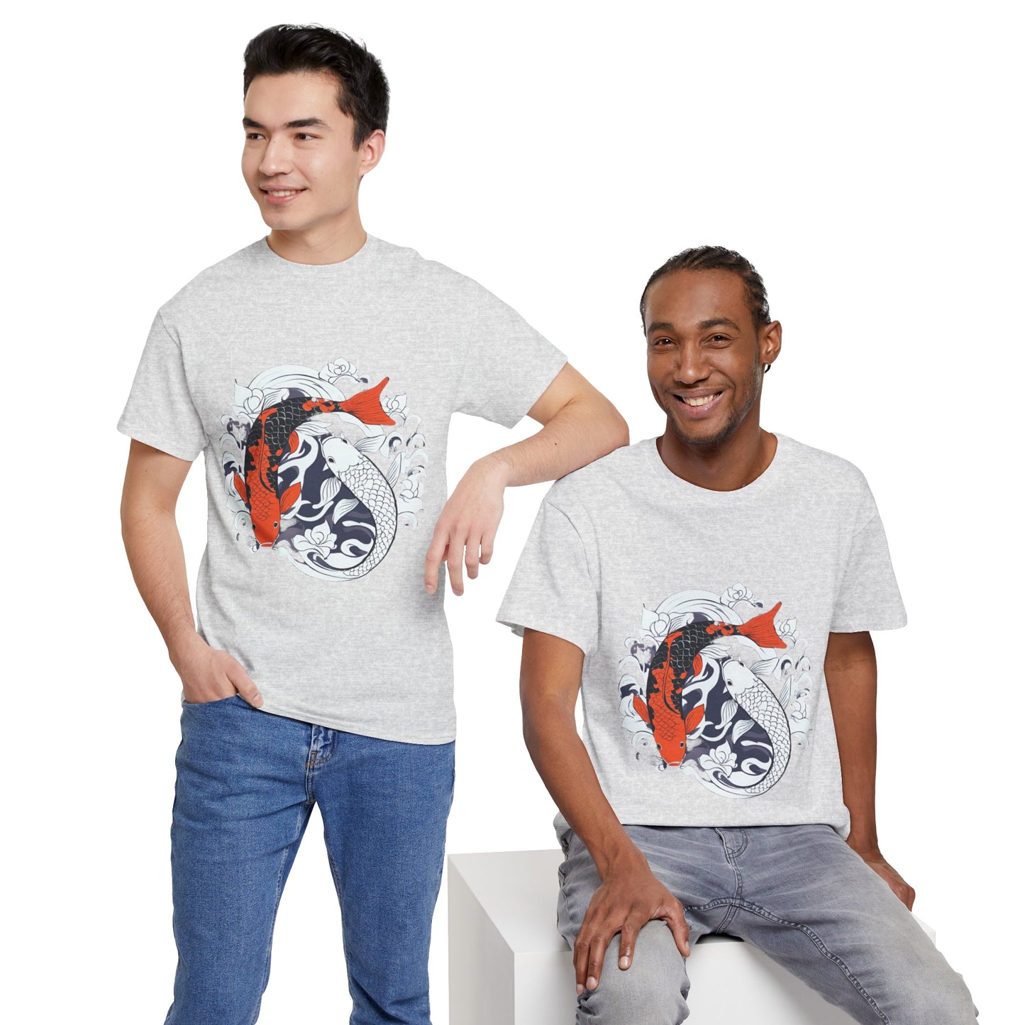 Yin Yang Japanese Koi Fish Flashlander Gym Shirt