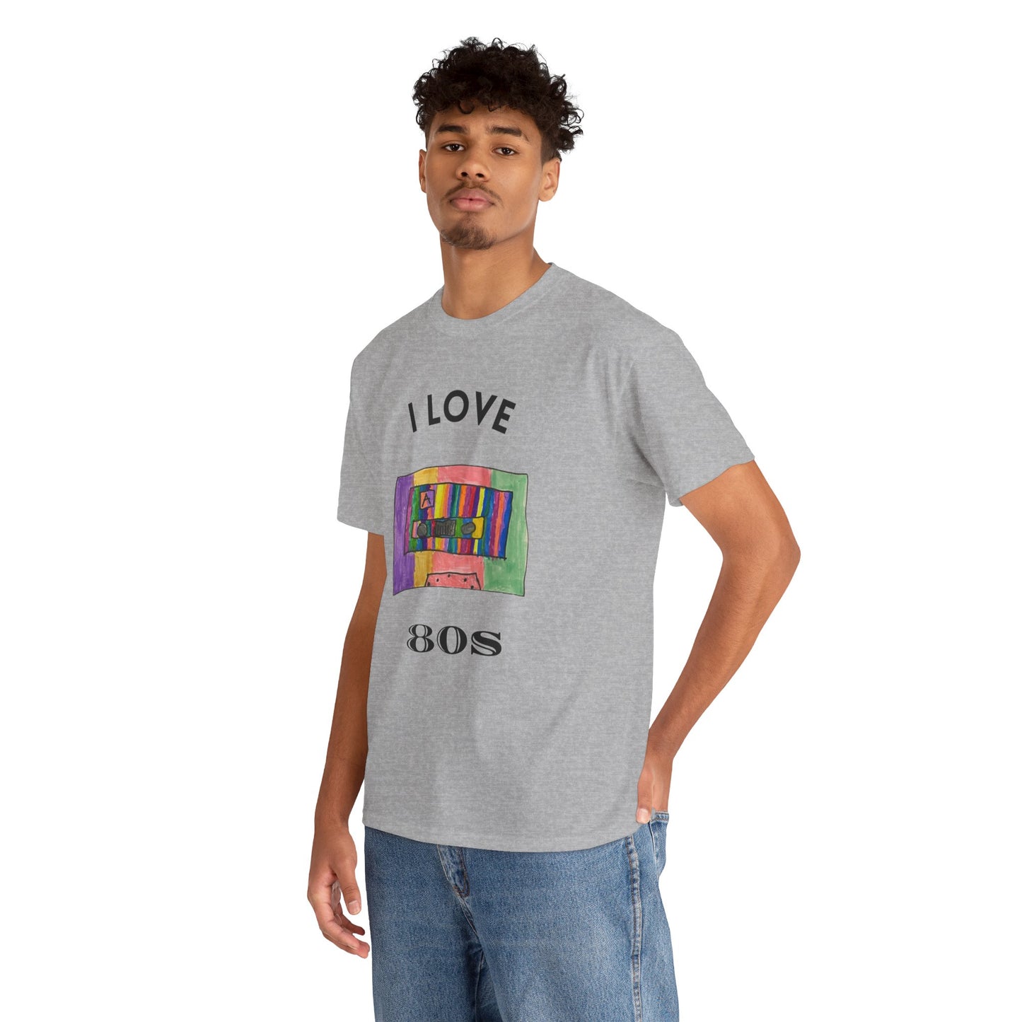 Retro Vibes Art Pop Cassette Tape I Love 80's - Flashlander Gym Shirt