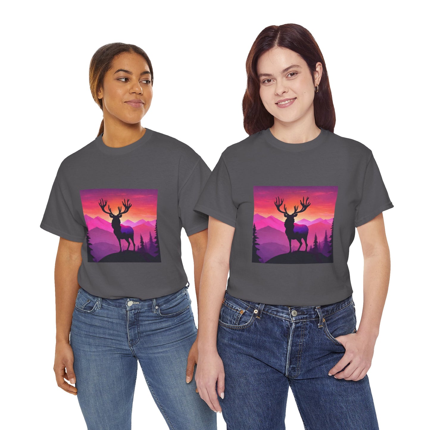 Deer Majestic Sunset Flashlander Gym Shirt