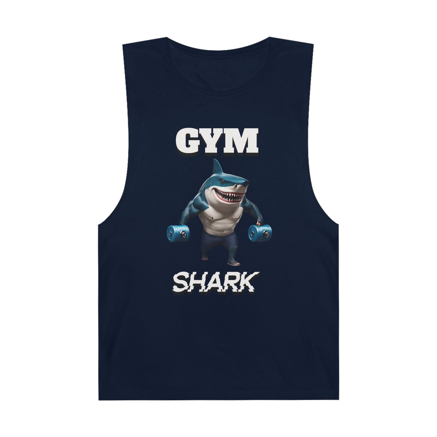 Shark Gym Scoop Bottom Cotton Unisex Barnard Performance Tank