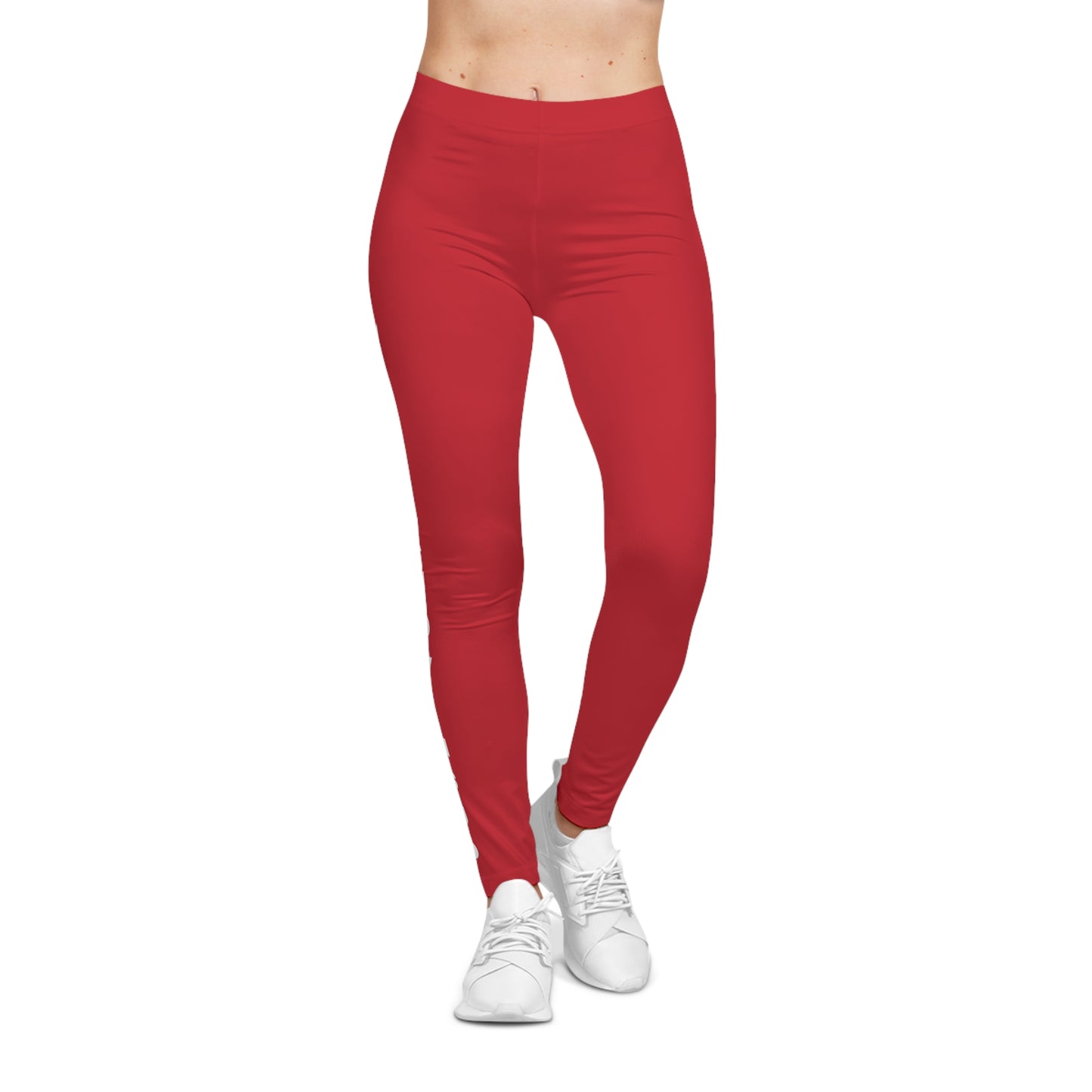 Flashlander Sportswear Evolution Women's Casual Leggings Dark Red (AOP) Featuring Custom Motivational Quote