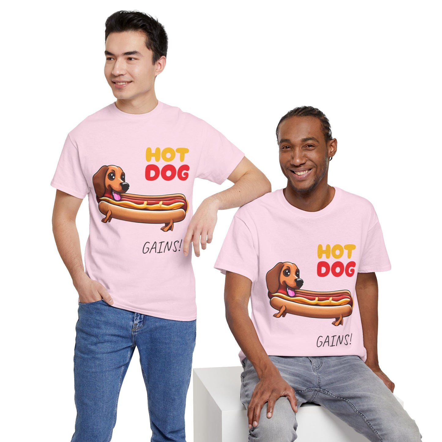 Hot Dog Gains Dachshund Dog - Flashlander Gym Shirt