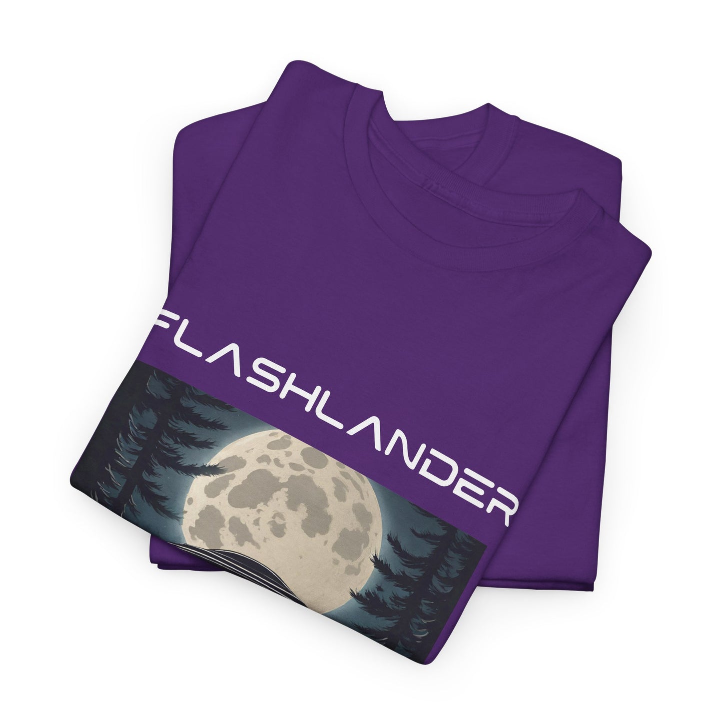 UFO Soaring Low in the Forest Tee Flashlander Gym Shirt