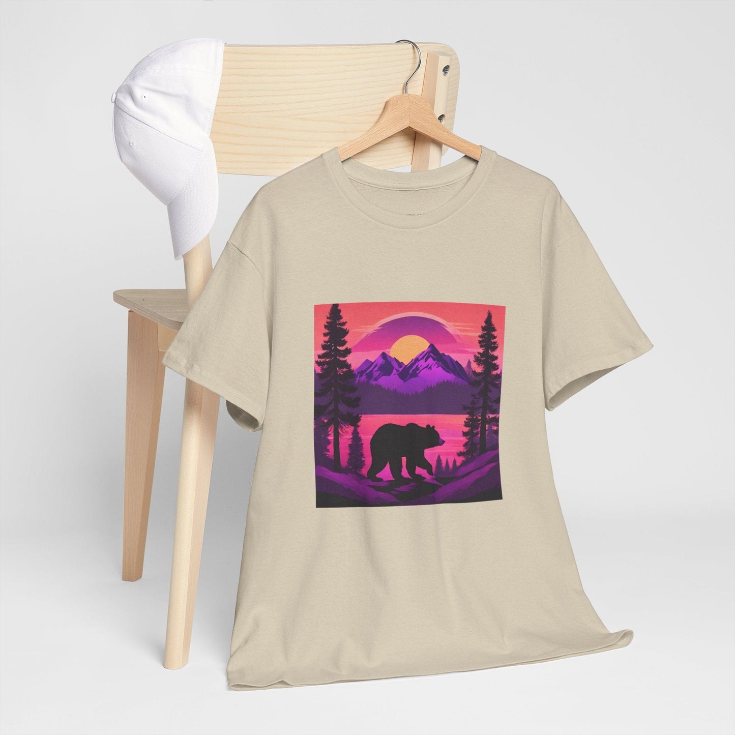 Bear Majestic Sunset Graphic Tee Flashlander