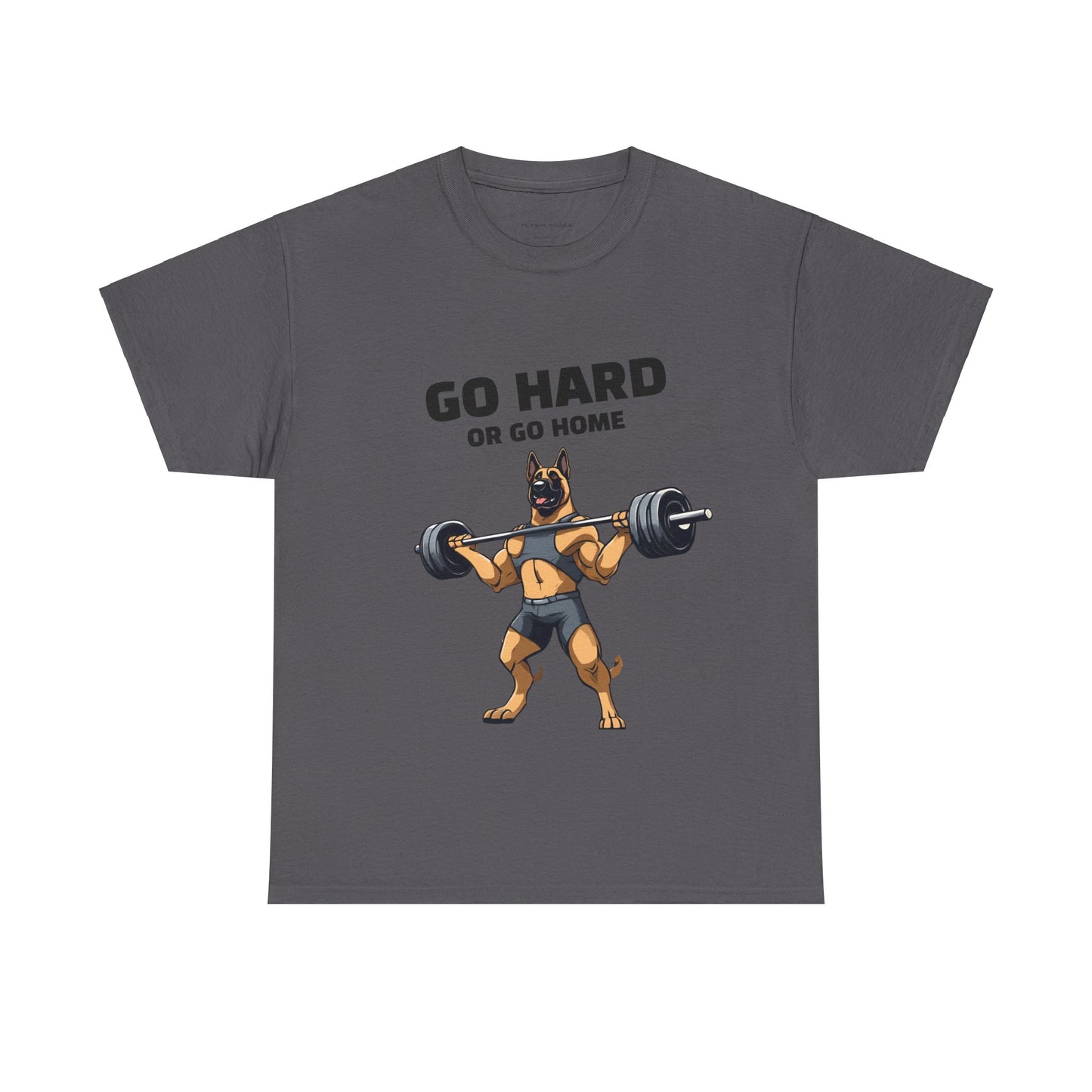 Muscular German Shepherd Dog Weightlifting  - Flashlander Gym Shirt