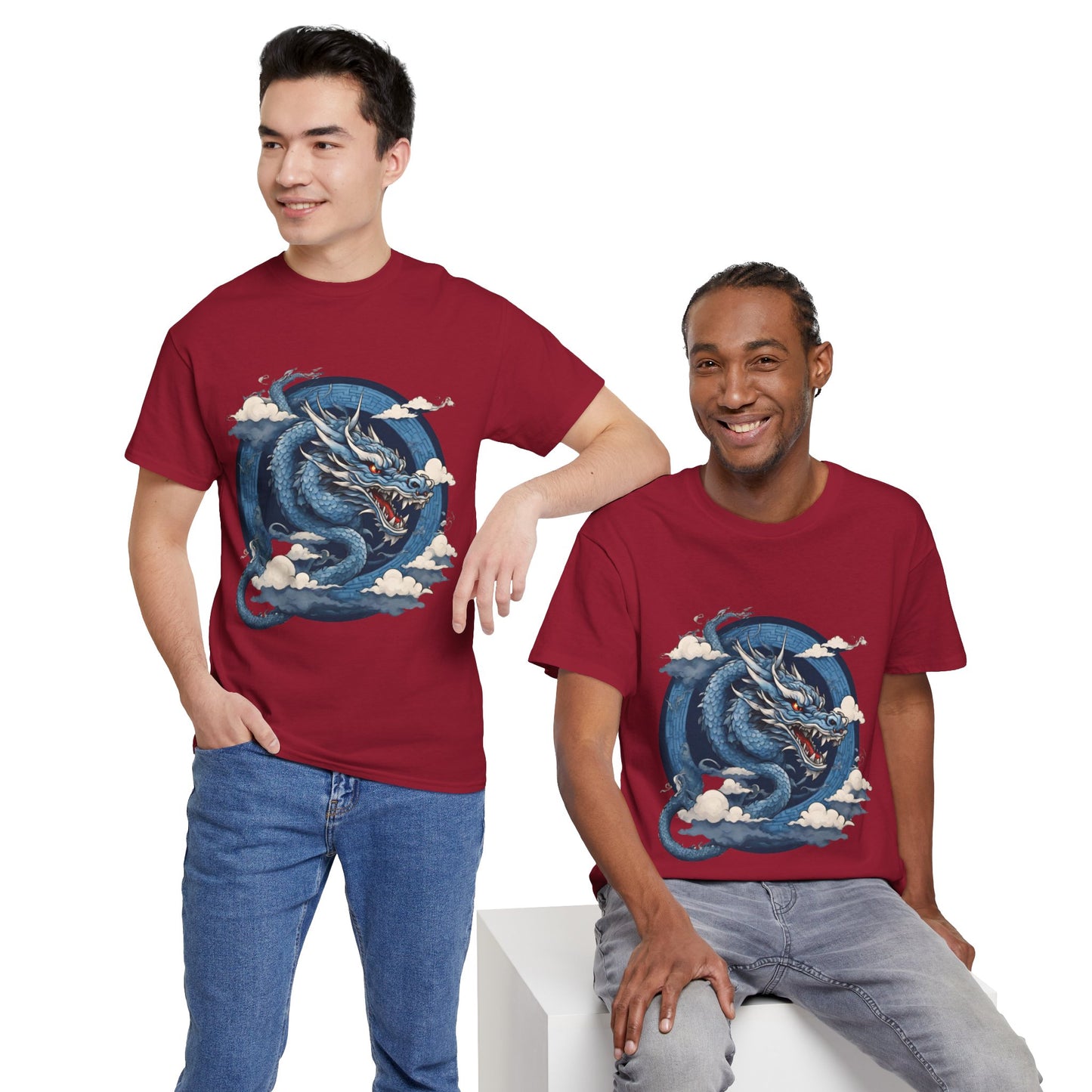 Dragon bleu japonais - T-shirt de sport Flashlander