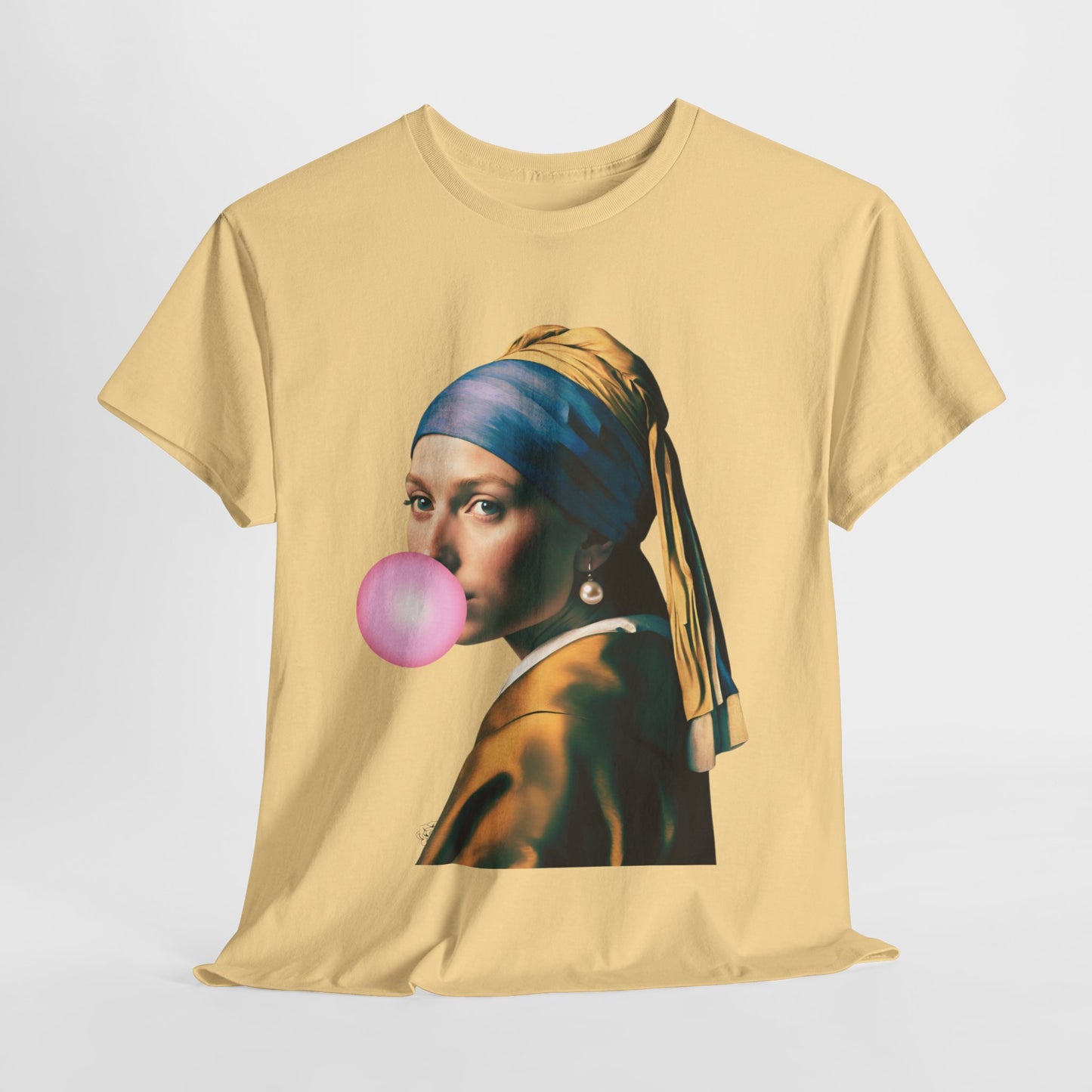 Bubble Gum Girl with a Pearl Earring Johannes Vermeer - Flashlander Gym Shirt