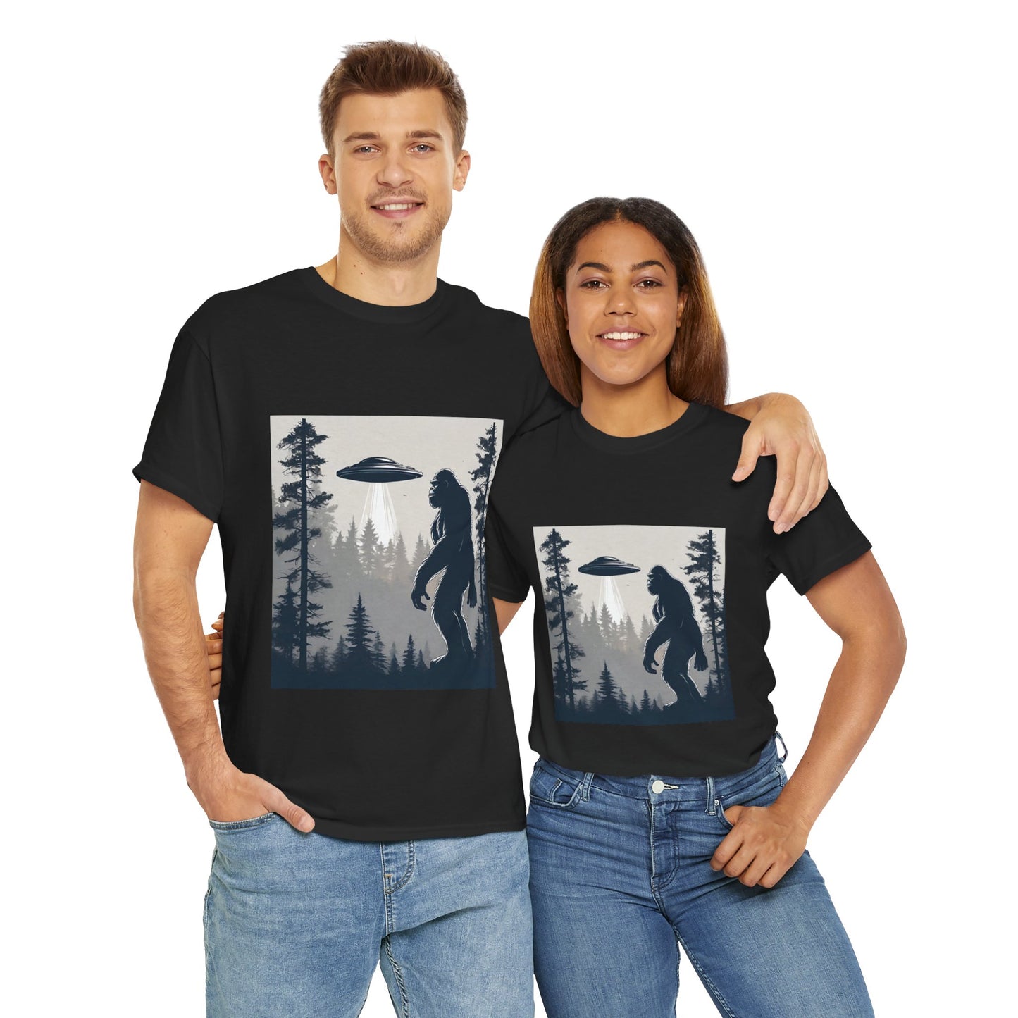 Sasquatch rencontre Bigfoot et OVNI - T-shirt de sport Flashlander