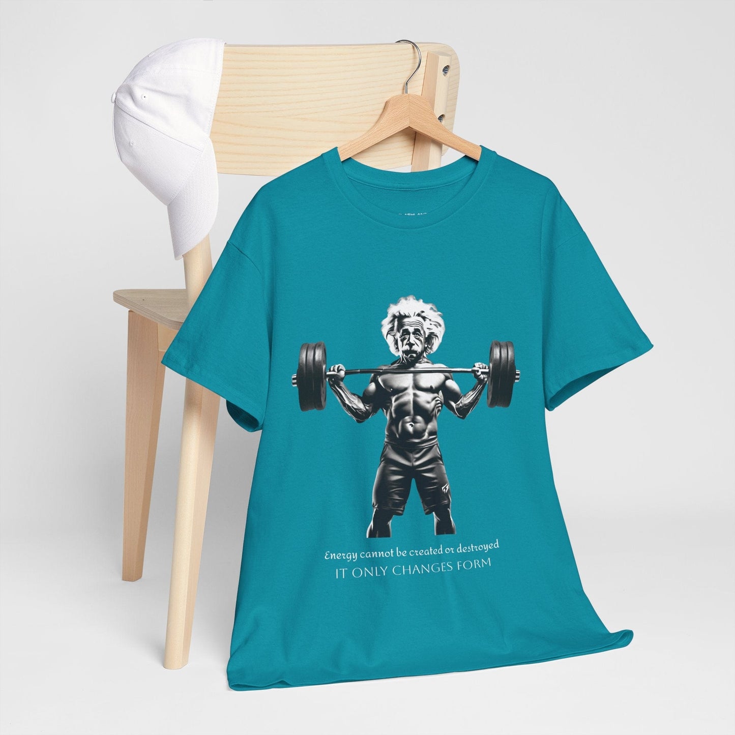 Camiseta de culturista Albert Einstein: la energía de Flashlander no se puede crear ni destruir, solo cambia de forma. Camiseta gráfica con cita