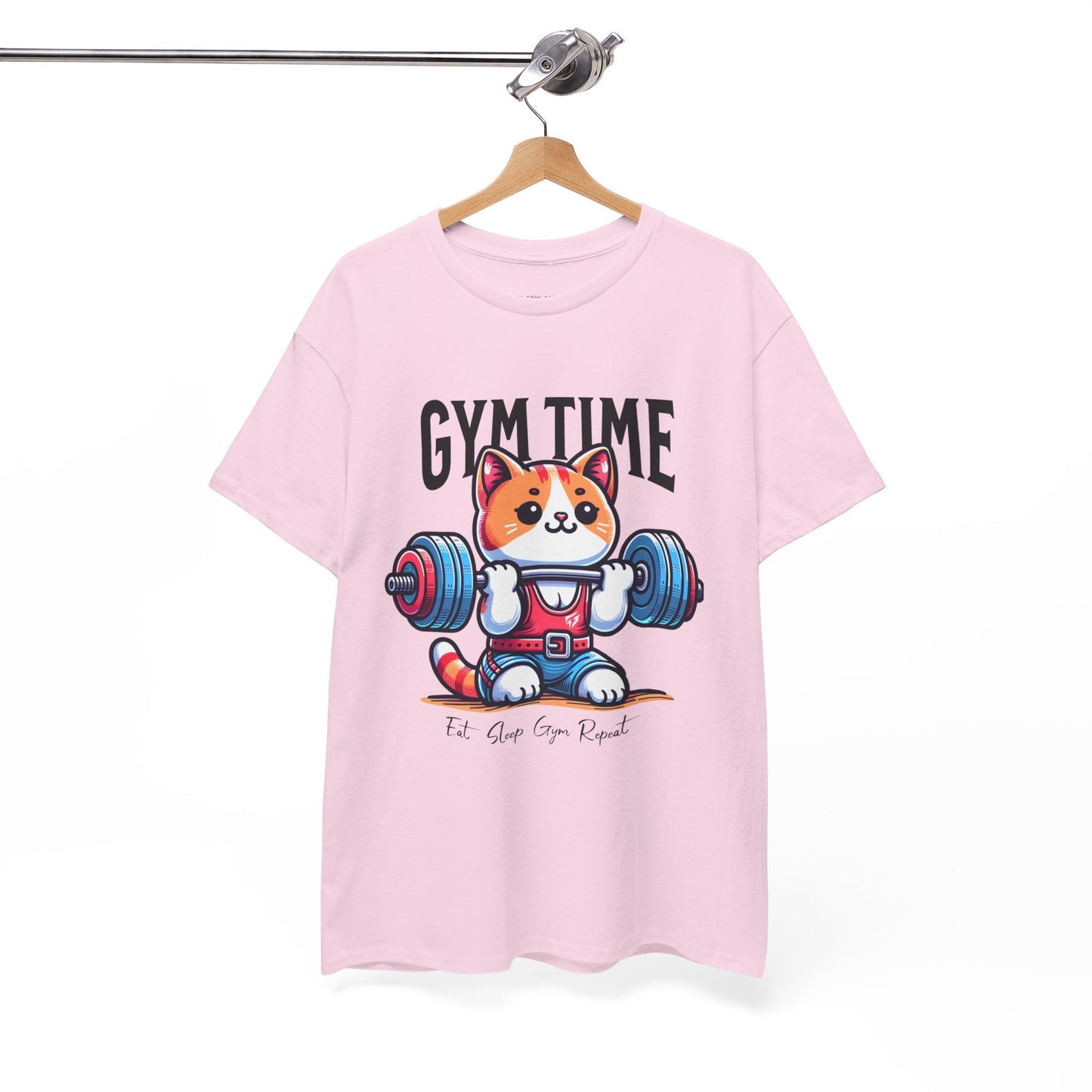 Cute Cat Gym Time Shirt Flashlander Graphic Tee