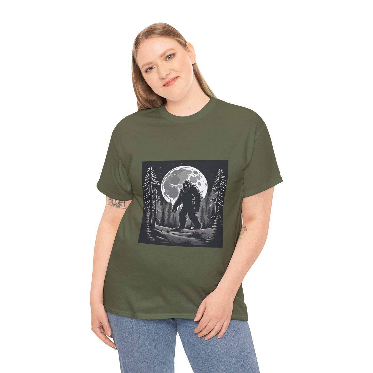 Bigfoot Funny Sasquatch Flashlander Gym Shirt