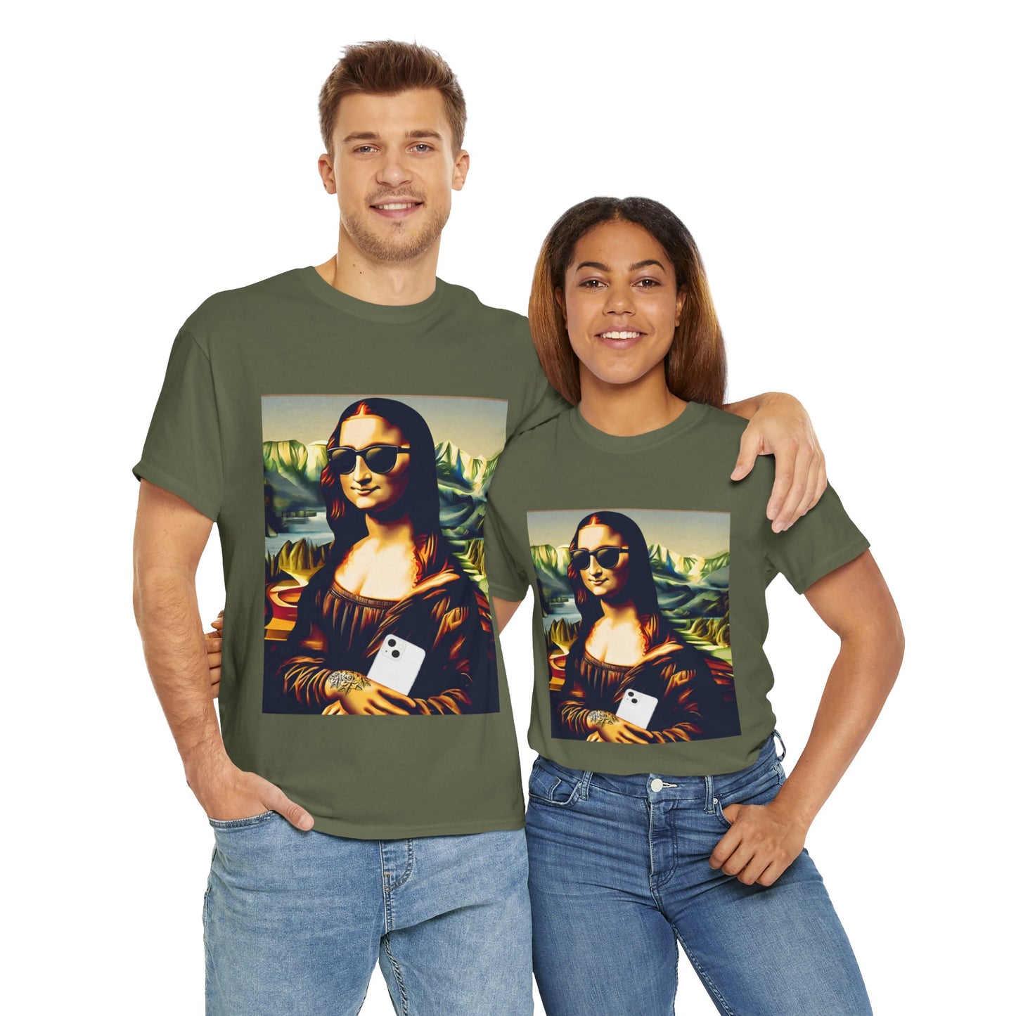 Funny modern Mona Lisa - Flashlander Gym Shirt