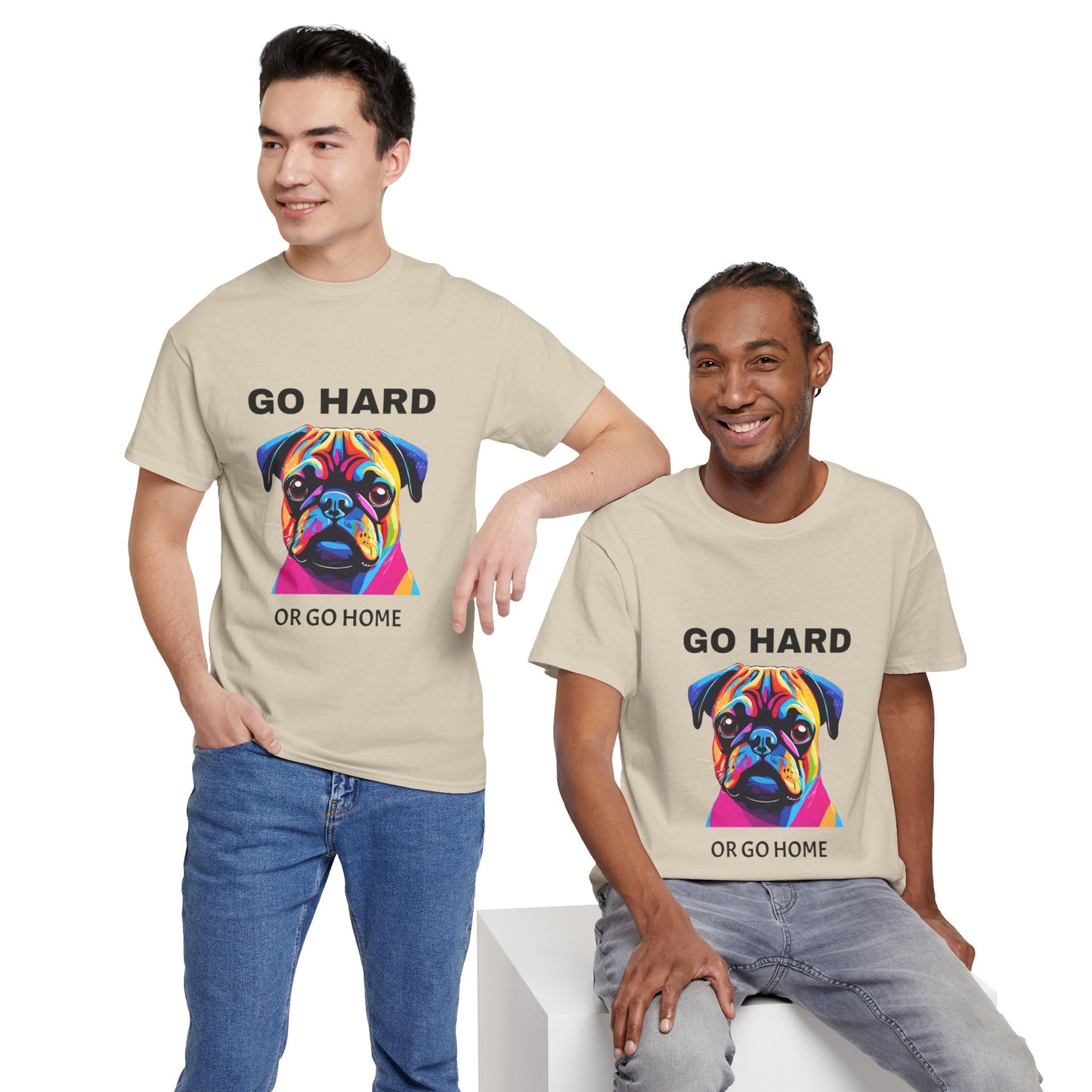 Pug Dog Pop Art  - Go Hard Or Go Home Flashlander Gym Shirt