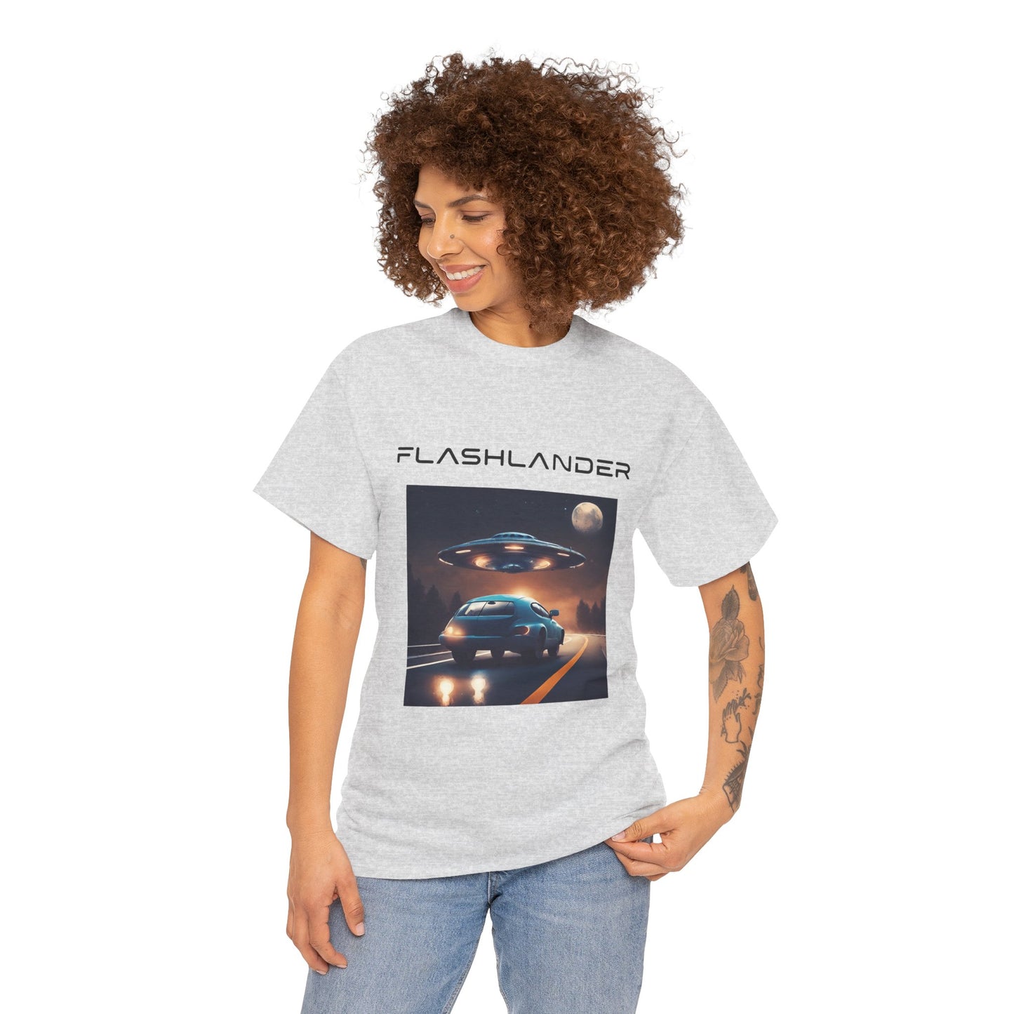 Retro UFO Alien Flashlander Gym Shirt