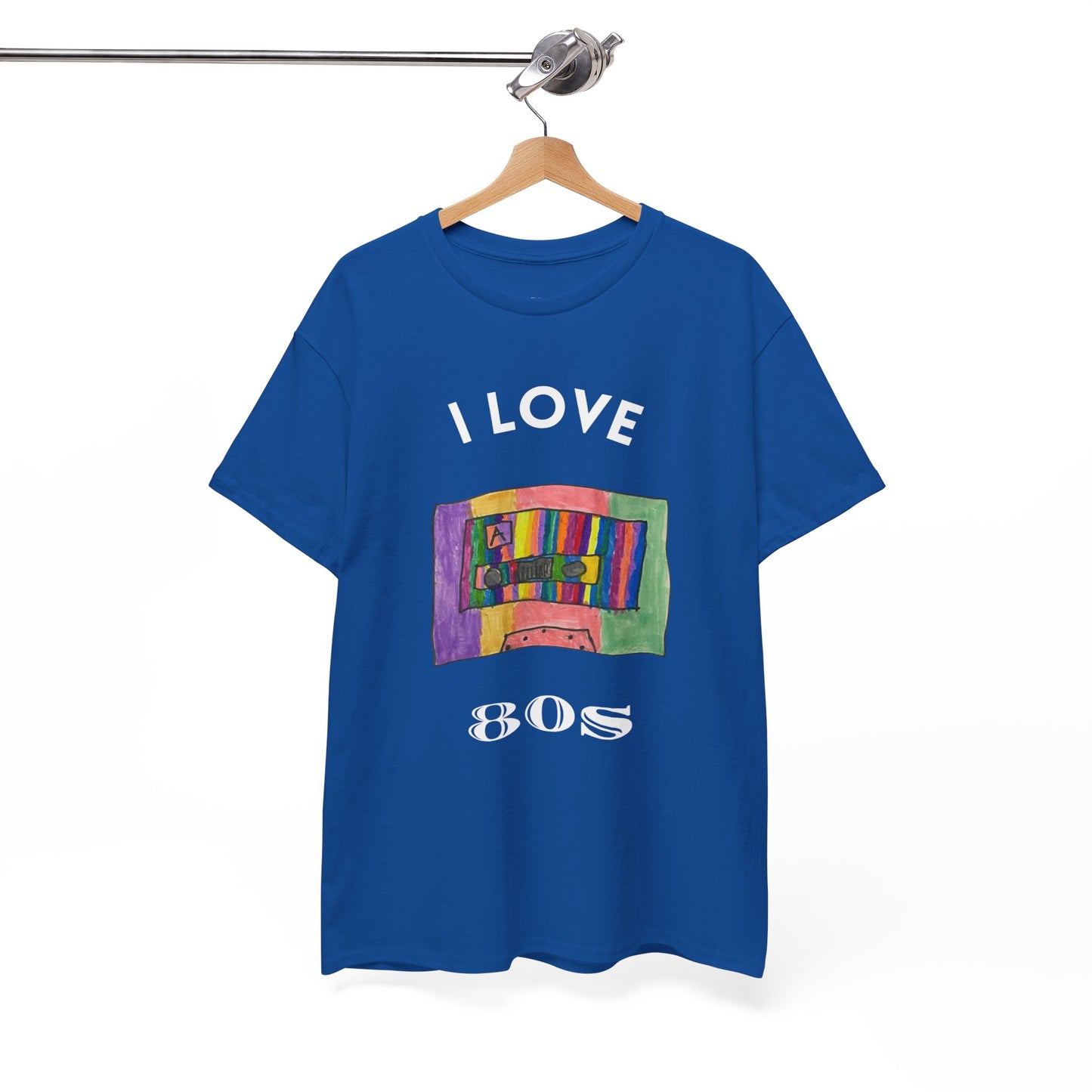 Retro Vibes Art Pop Cassette Tape I Love 80's - Flashlander Gym Shirt