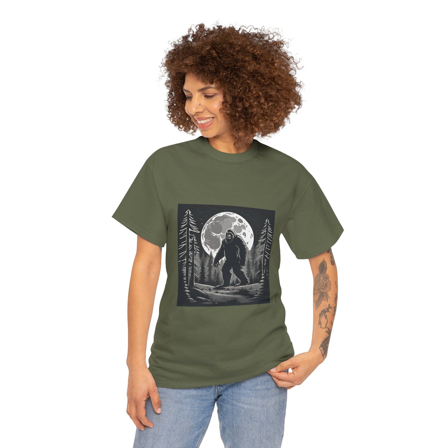 Camisa Bigfoot, camisa Sasquatch, camisa divertida Bigfoot, camisa de senderismo, camisa Yeti, camisa frescaUnisex camiseta de algodón pesado Flashlander