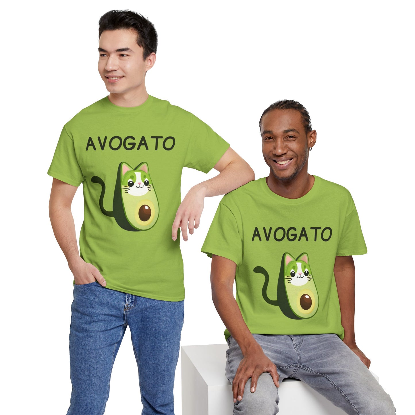 Avogato Funny Avocado Cat Face - Flashlander Gym Shirt