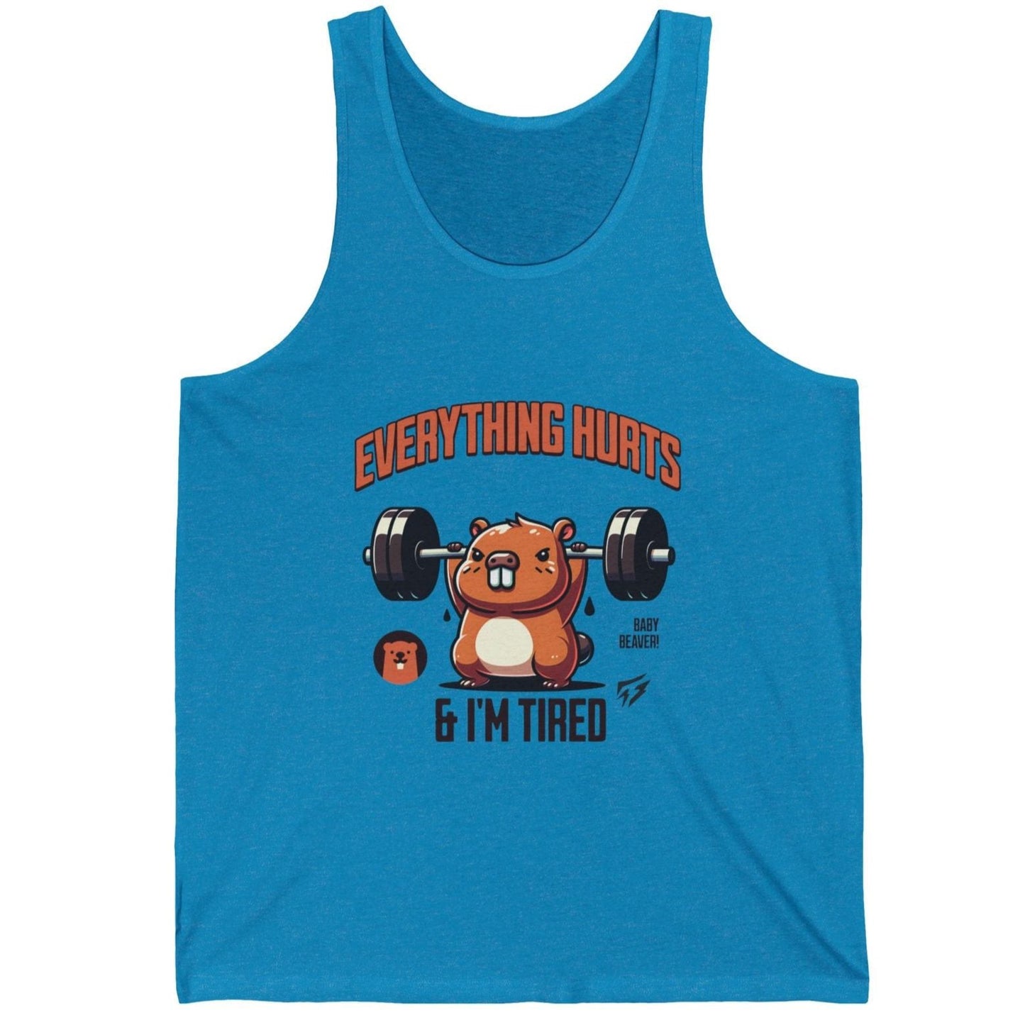 Baby Beaver Jersey Gym Tank Flashlander Cotton Unisex White