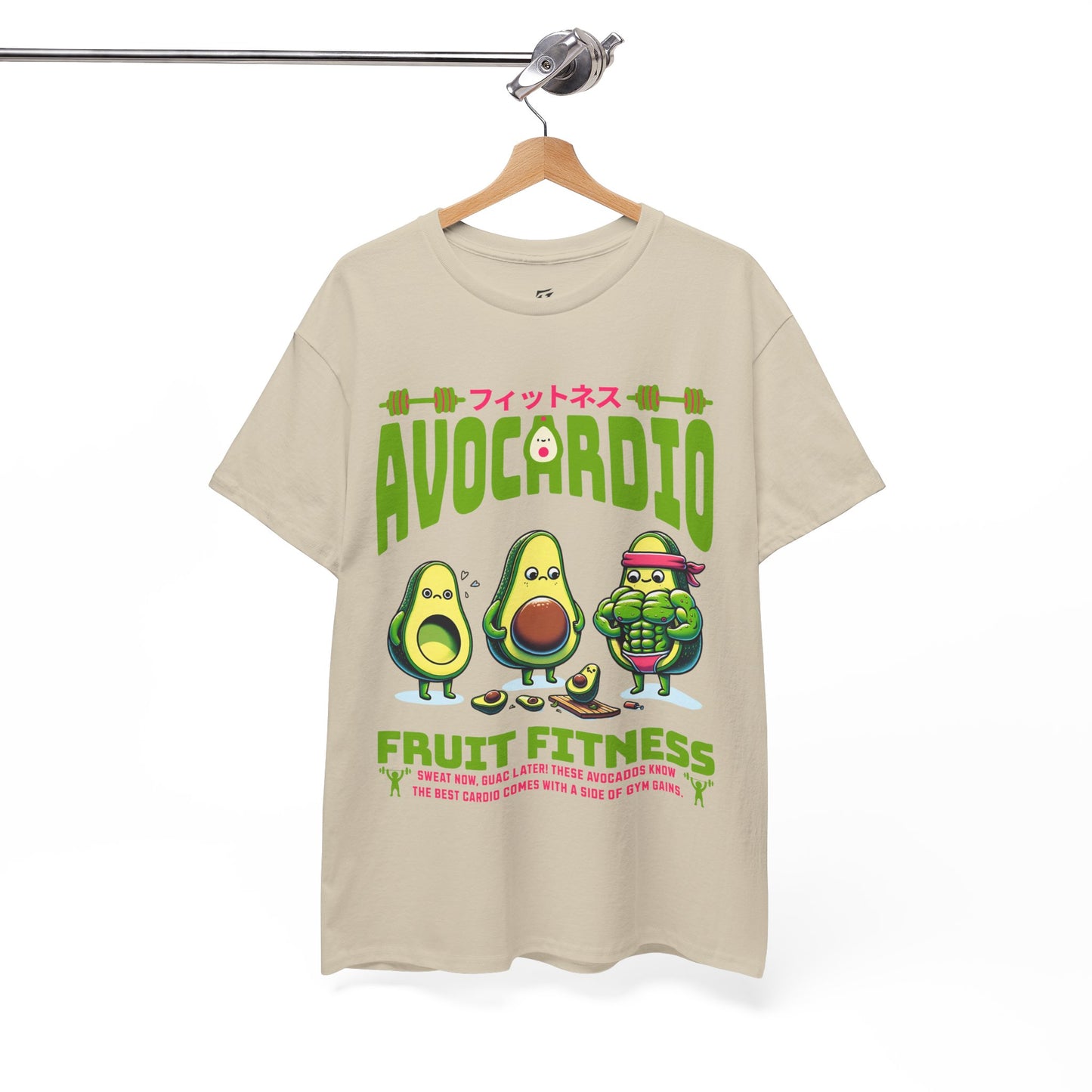 Avocardio Active Gym Shirt Avocado Fitness Graphic Tee