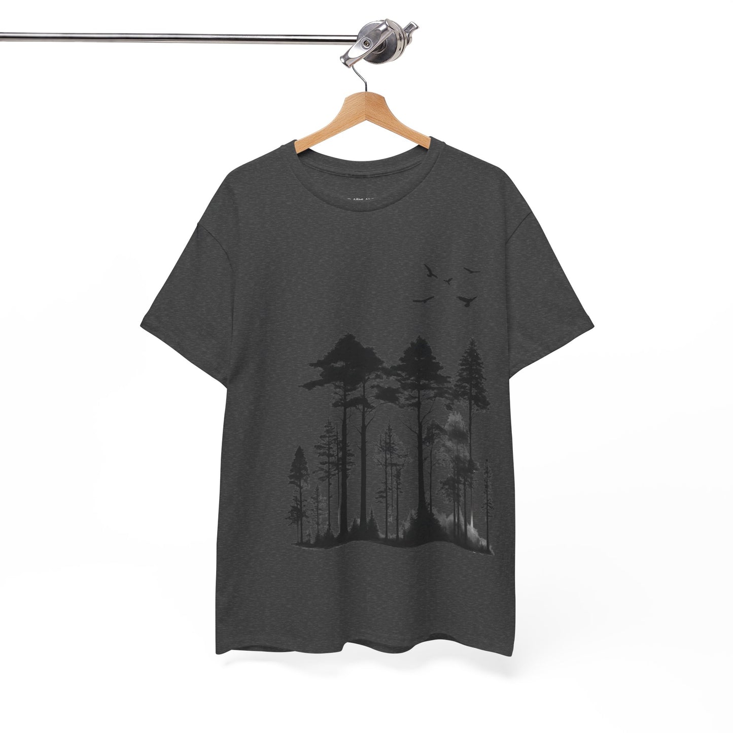 Camisa del bosque de pinos Camiseta unisex de algodón pesado Flashlander