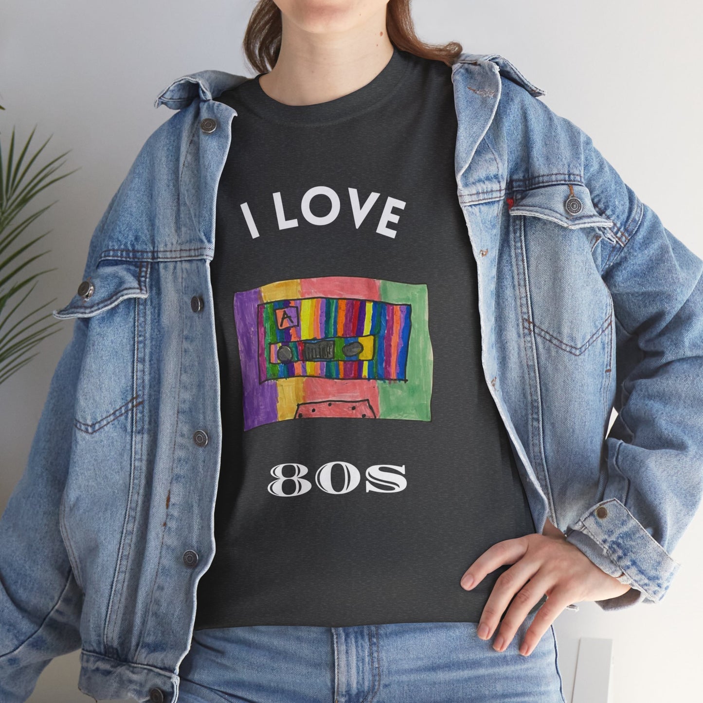 Retro Vibes Art Pop Cassette Tape I Love 80's - Flashlander Gym Shirt