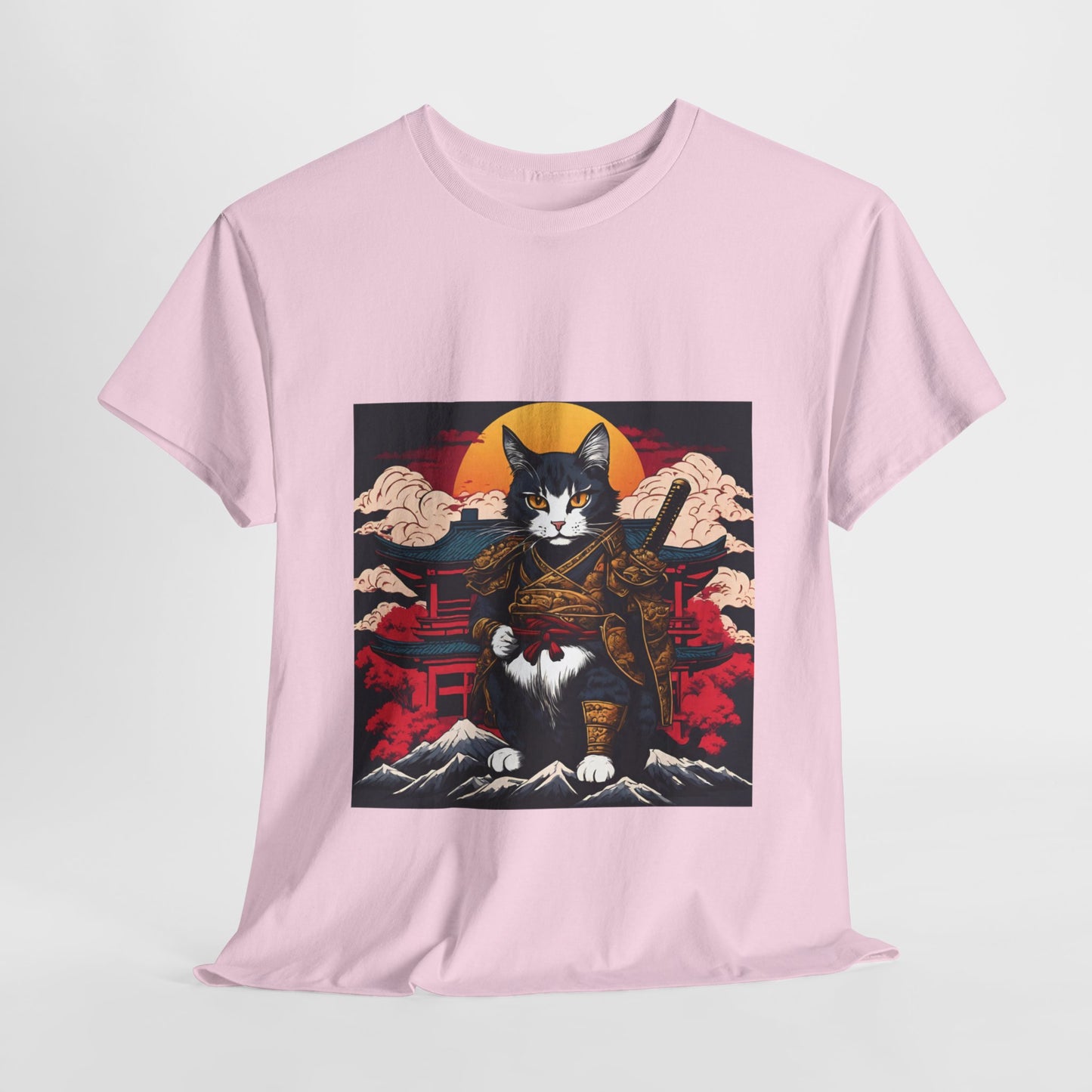 Samurai Cat Cartoon Anime - Flashlander Gym Shirt