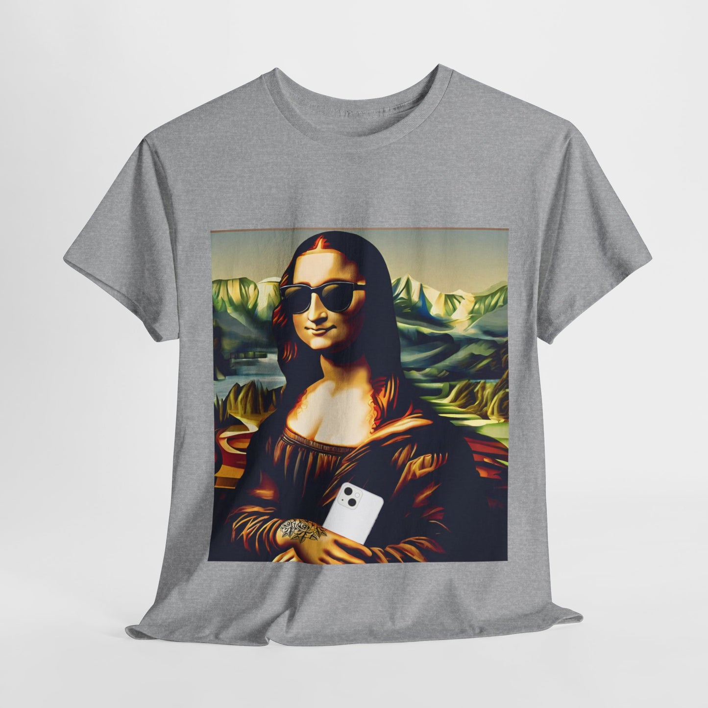 Camiseta deportiva de Flashlander: Mona Lisa moderna y divertida 