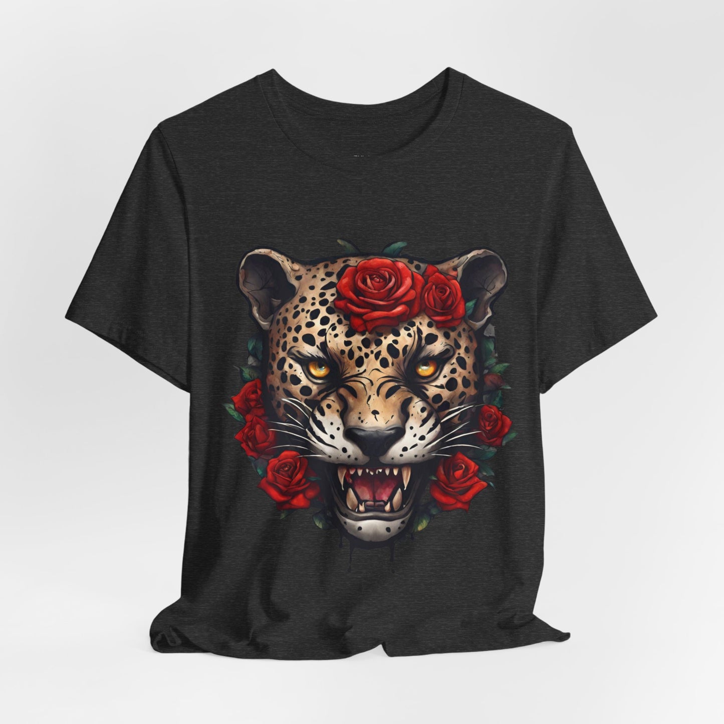 Jaguar Flames and Roses Graphic Tee Flashlander